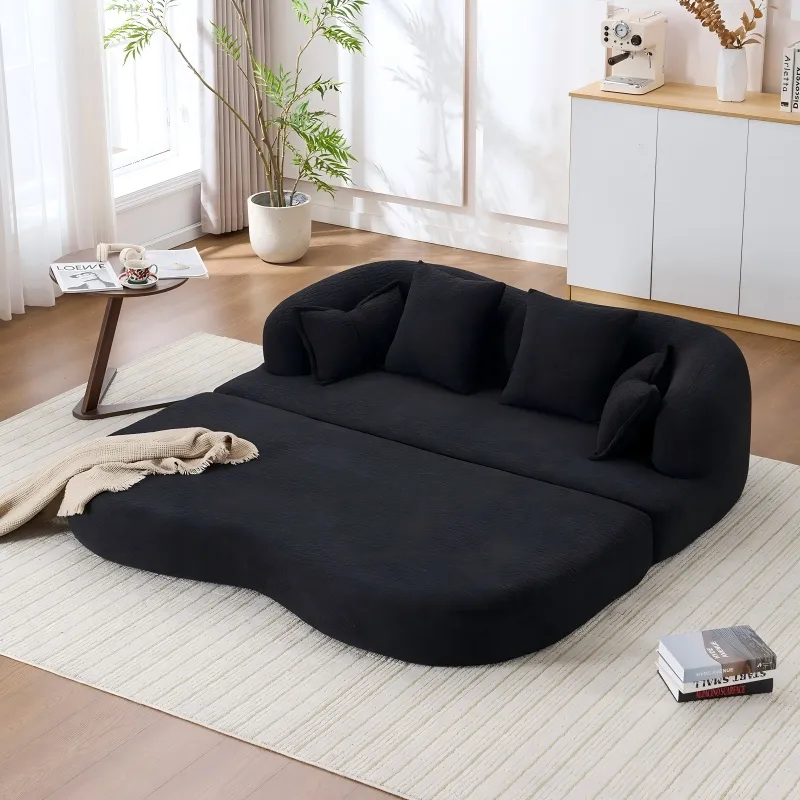 Foldable No-Spring Convertible Sofa Bed