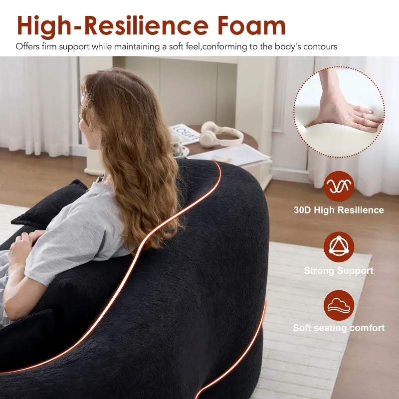 Foldable No-Spring Convertible Sofa Bed