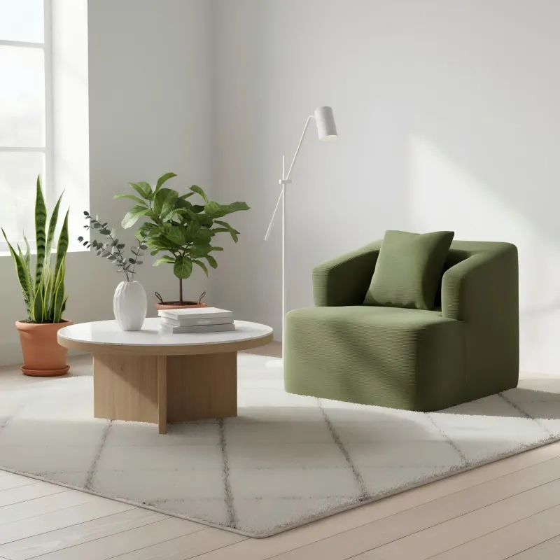 A light luxury creative balcony bedroom single-person leisure sofa