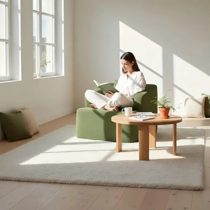 A light luxury creative balcony bedroom single-person leisure sofa