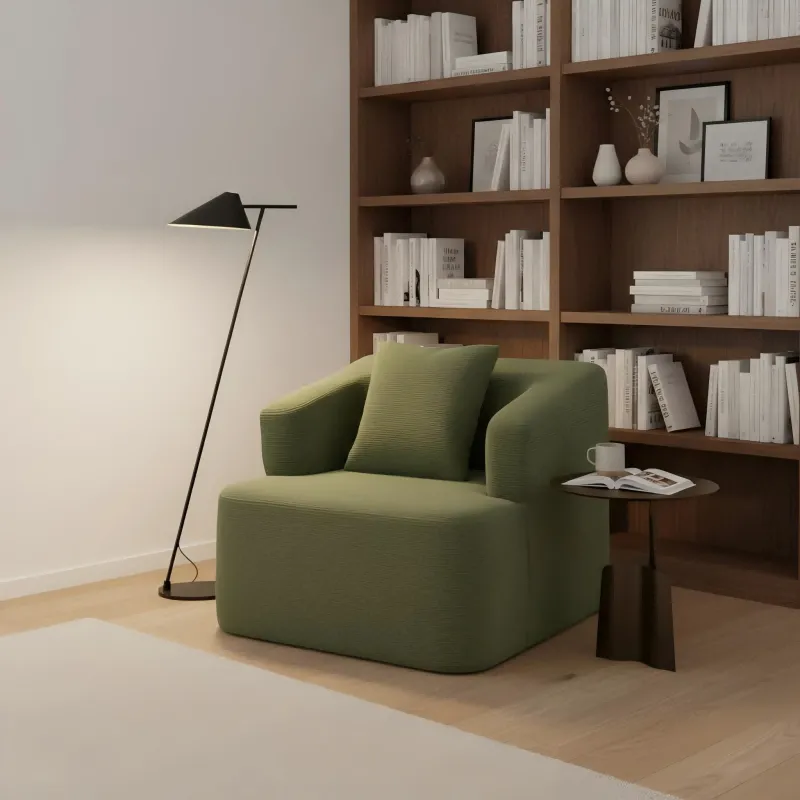 A light luxury creative balcony bedroom single-person leisure sofa