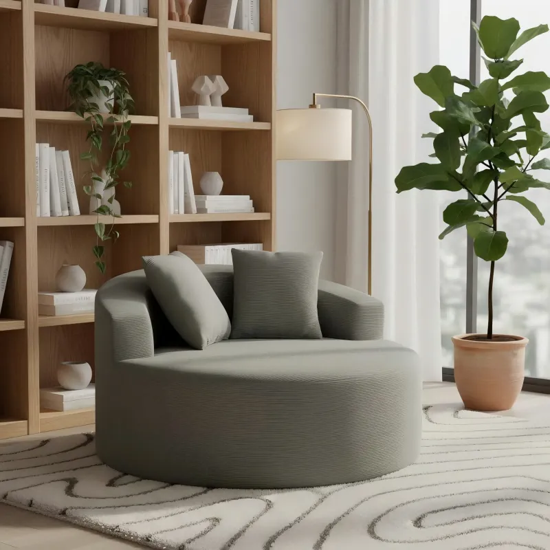 Modern and simple double round stool sofa