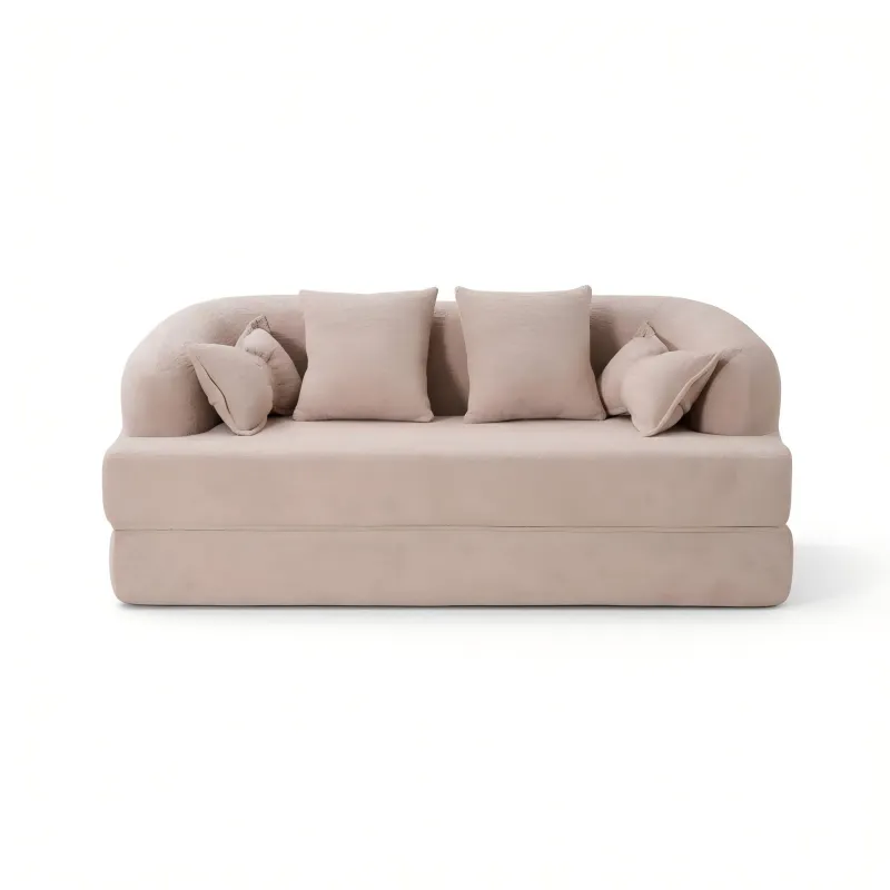Foldable No-Spring Convertible Sofa Bed