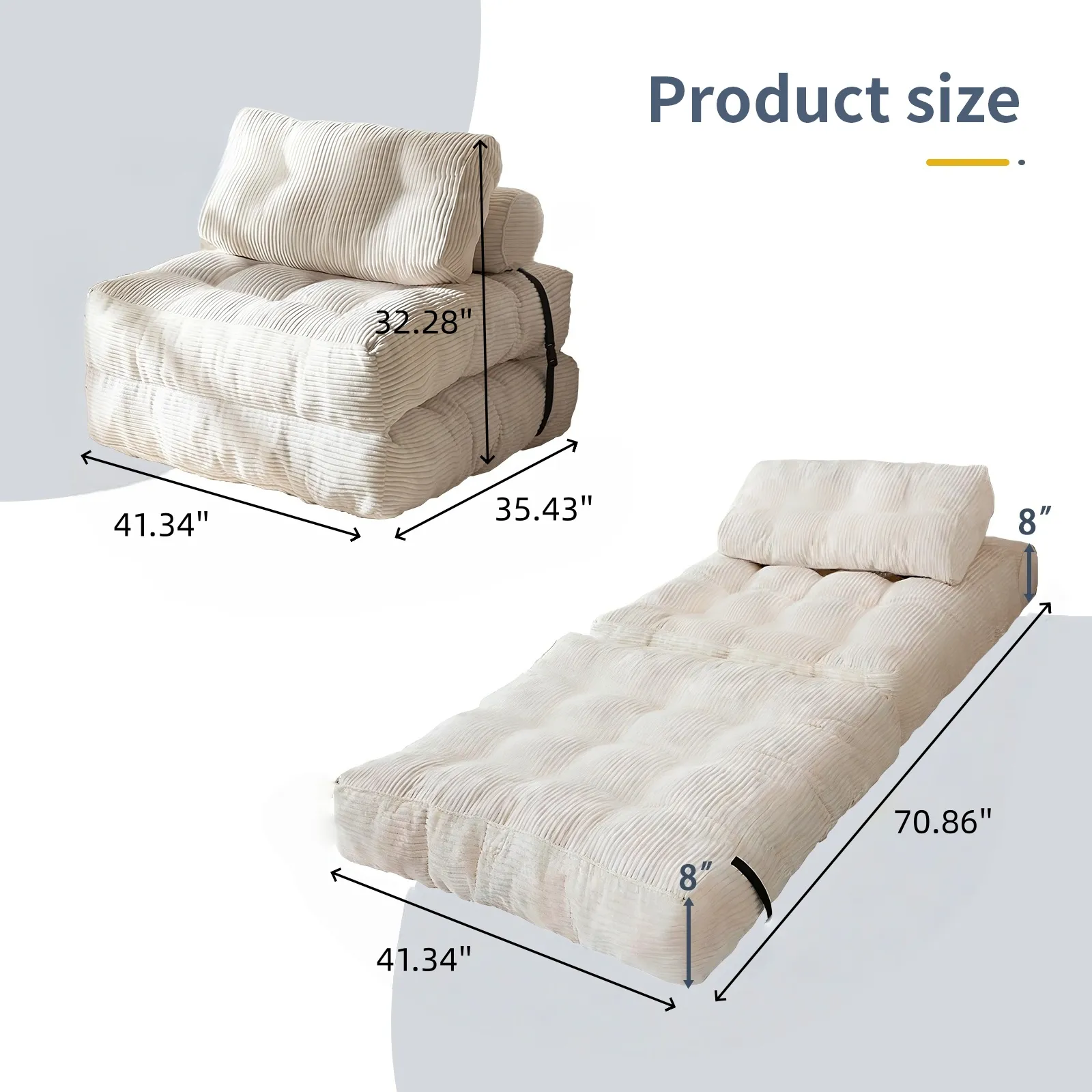 Portable Tufted Bean Bag Sofa | Modern Soft Chair