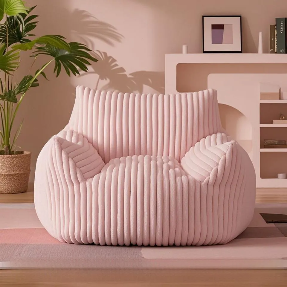 Corduroy Oval Modular Sofa Set | Modern Minimalist Washable Soft Sofa