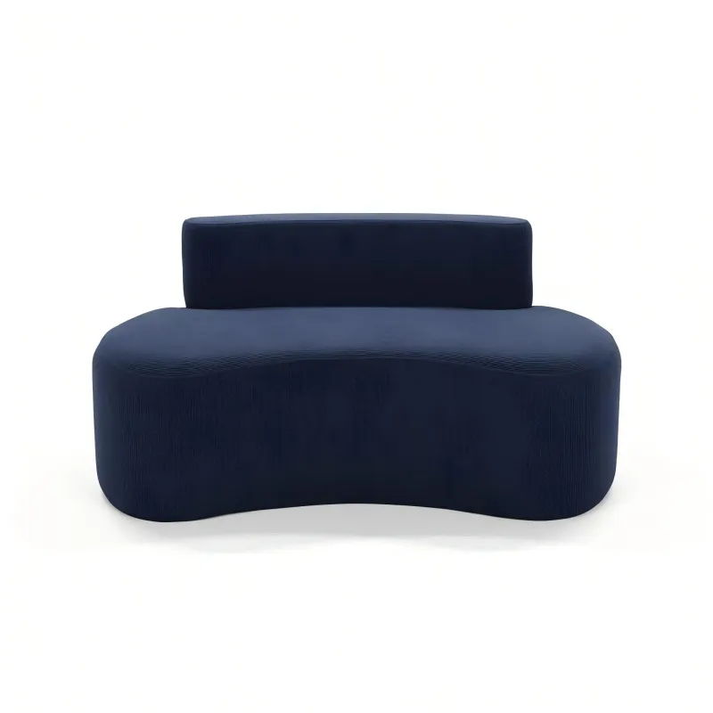 Cream Cashew Sofa - Space-Saving Straight Design