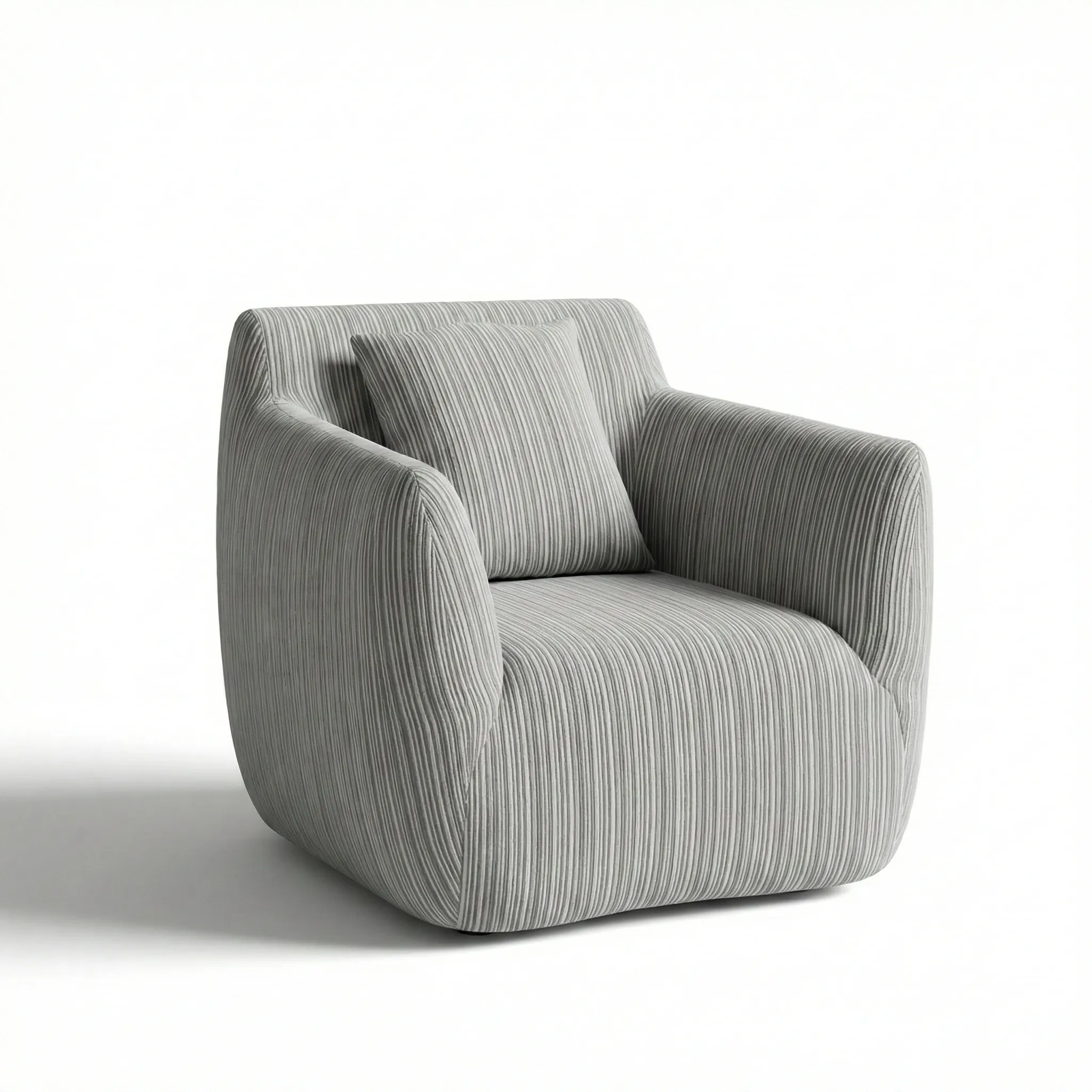 Nook Plush Armchair (Linen-Look Fabric)