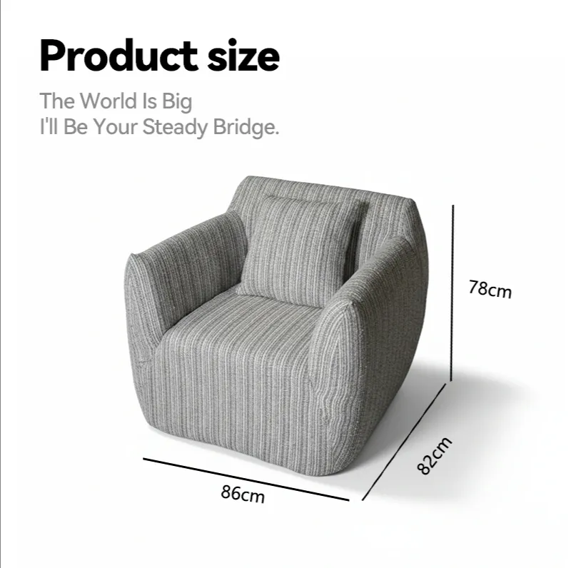 Nook Plush Armchair (Linen-Look Fabric)