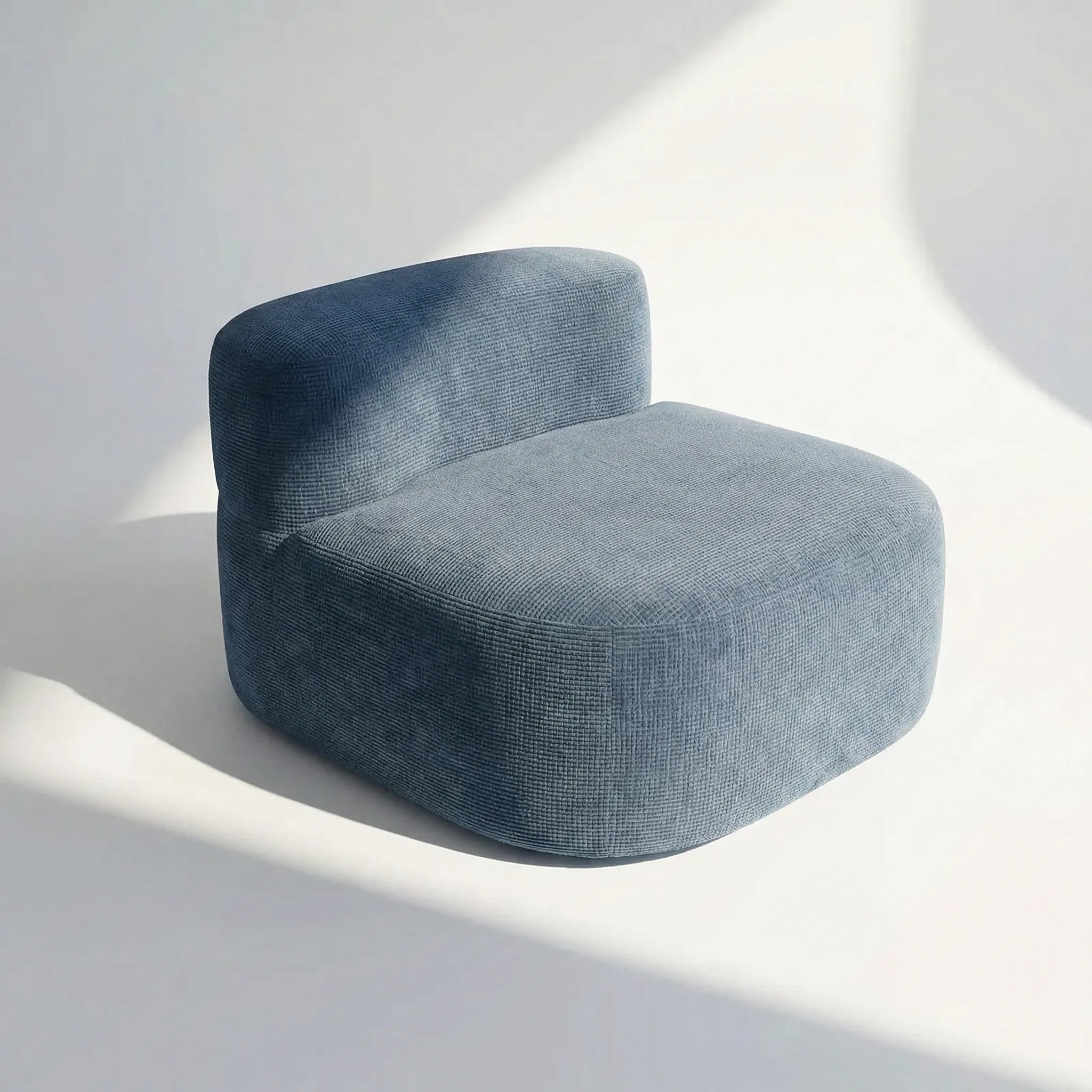 The Embrace Round Velvet Chair （Azure Ocean Blue）