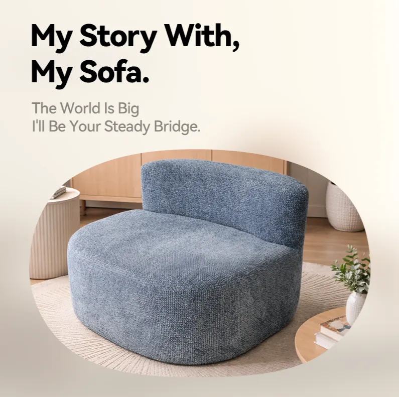 The Embrace Round Velvet Chair （Azure Ocean Blue）