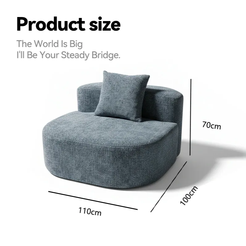 The Embrace Round Velvet Chair （Azure Ocean Blue）