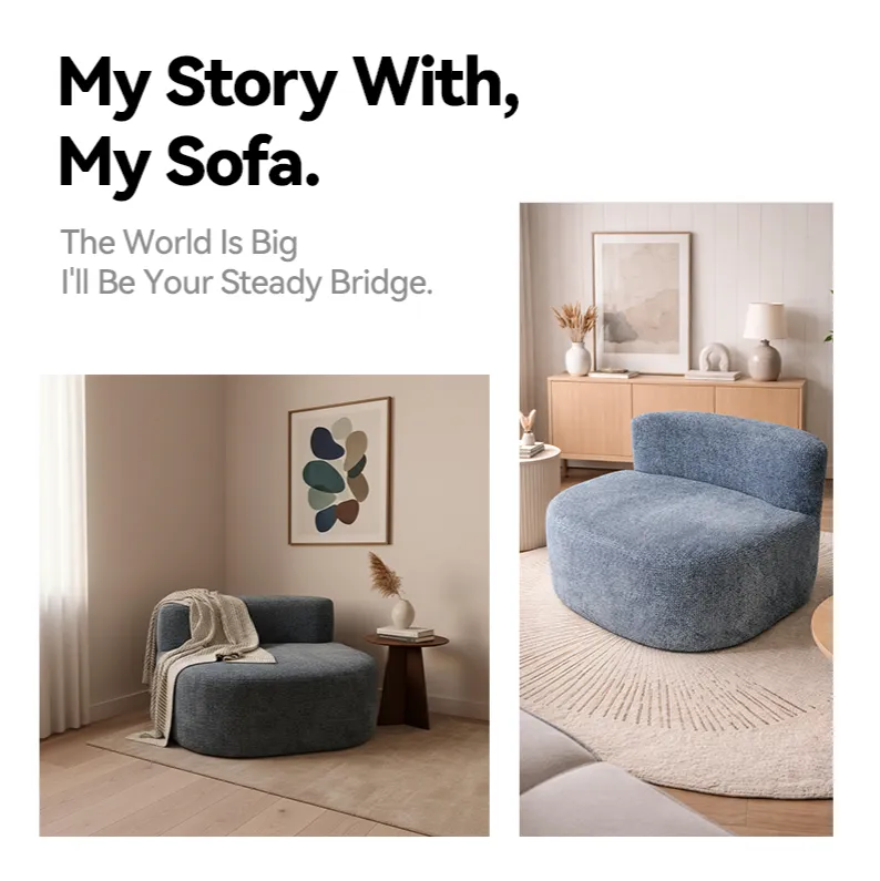 The Embrace Round Velvet Chair （Azure Ocean Blue）