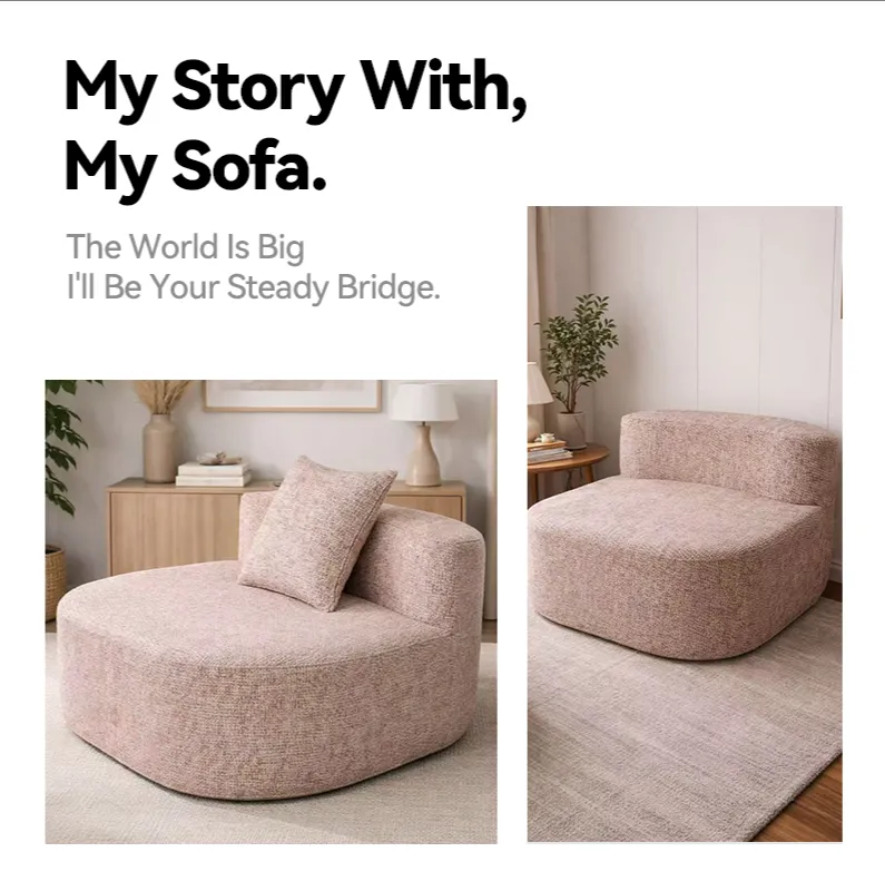 The Embrace Round Velvet Chair（Cherry Blossom Pink）