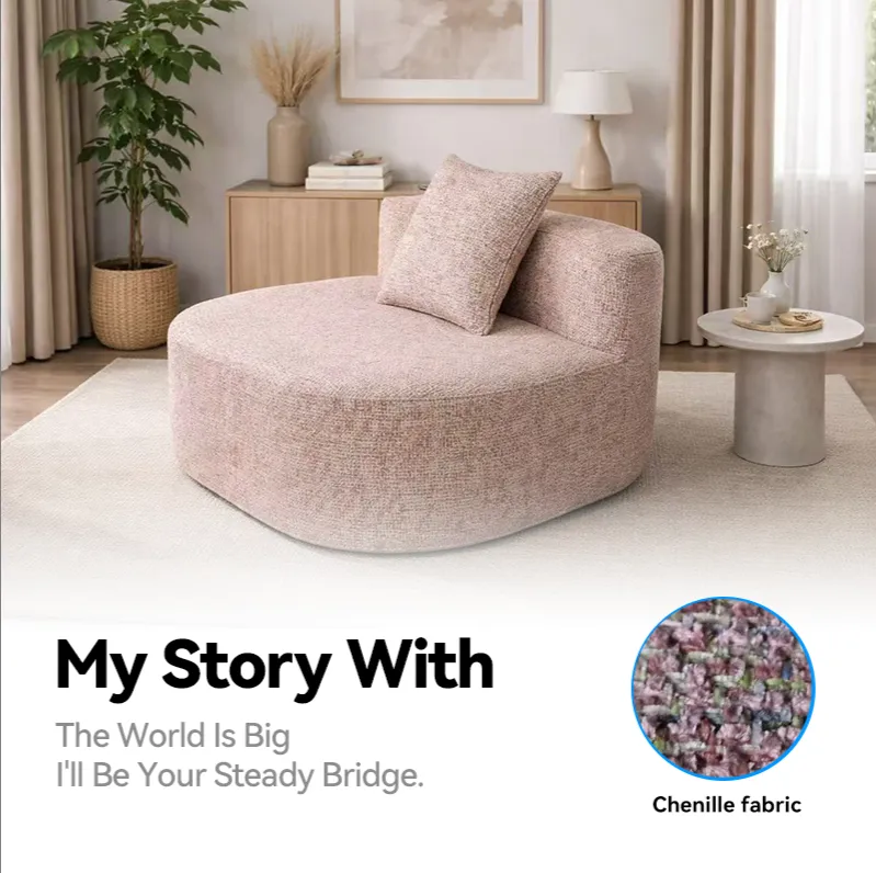 The Embrace Round Velvet Chair（Cherry Blossom Pink）