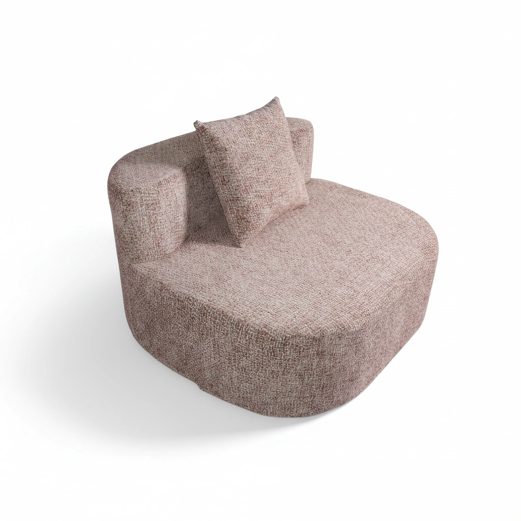The Embrace Round Velvet Chair（Cherry Blossom Pink）