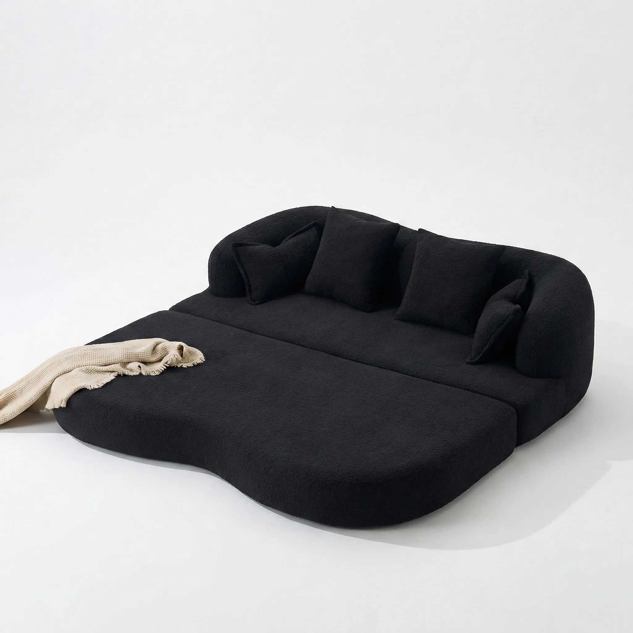 Foldable No-Spring Convertible Sofa Bed