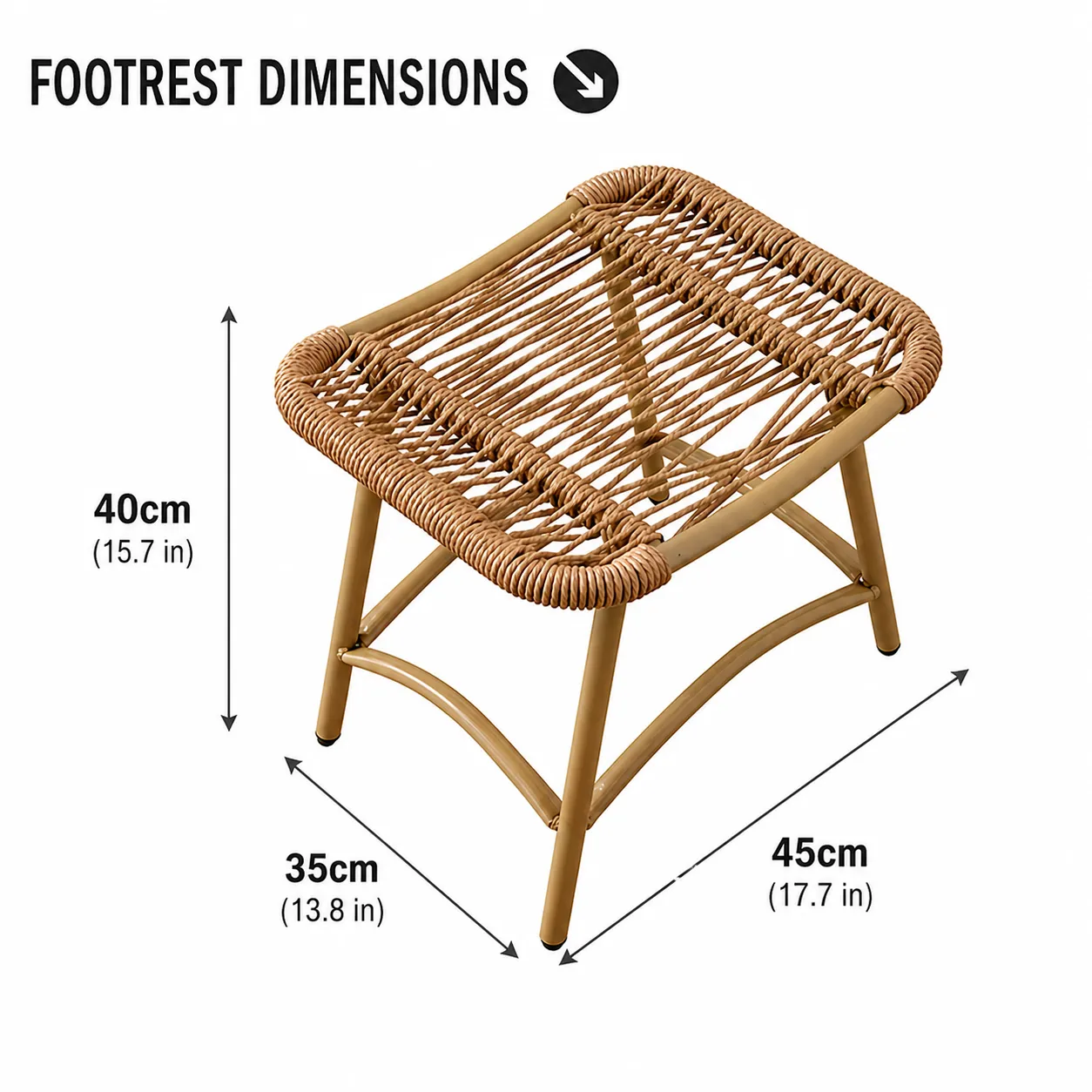 Modern Wicker Rocking Chair with Cushion – Indoor Leisure Lounge Chair for Living Room & Balcony