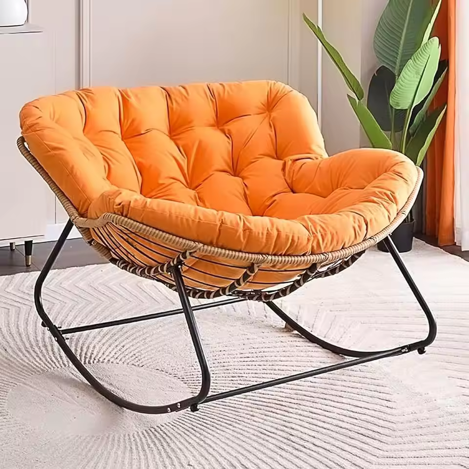Outdoor Egg Swing Chair - Steel Rocking Chair for Patio & Balcony