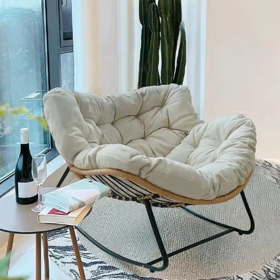 Outdoor Egg Swing Chair - Steel Rocking Chair for Patio & Balcony