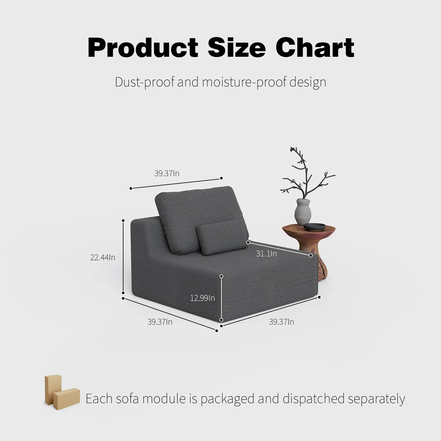 Cloud-Like Modular Sofa | High-Resilient Sponge & Ergonomic Lumbar Support | No Wooden Frame, Kid & Pet Safe