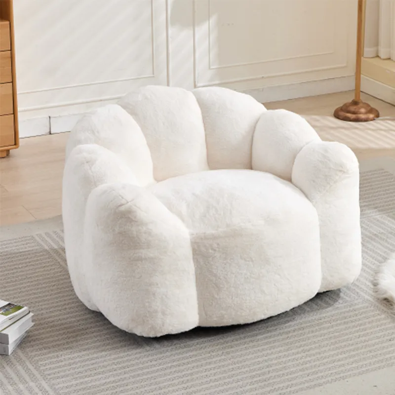 No-Assembly Adult Bean Bag Sofa | High-Density Memory Foam, Stain-Resistant Fabric & Non-Slip Base | Portable with Pull Ring