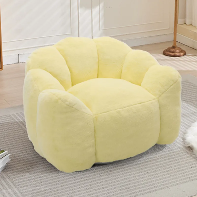 No-Assembly Adult Bean Bag Sofa | High-Density Memory Foam, Stain-Resistant Fabric & Non-Slip Base | Portable with Pull Ring