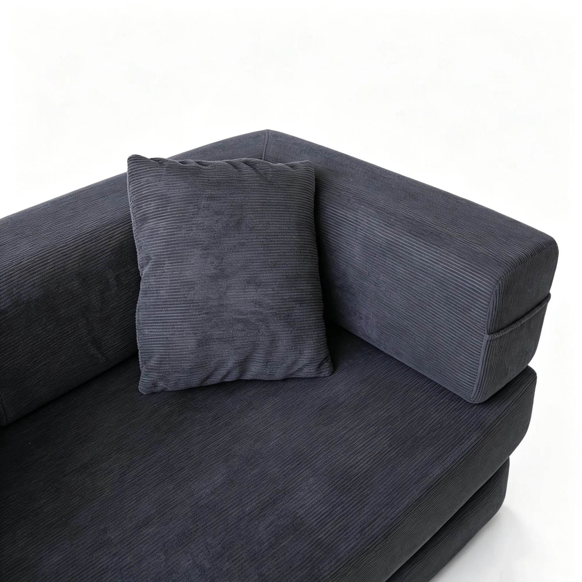 Convertible Sectional Sofa Couch Memory Foam Floor Mattress Apartment Living Room Office L Shape Sofa