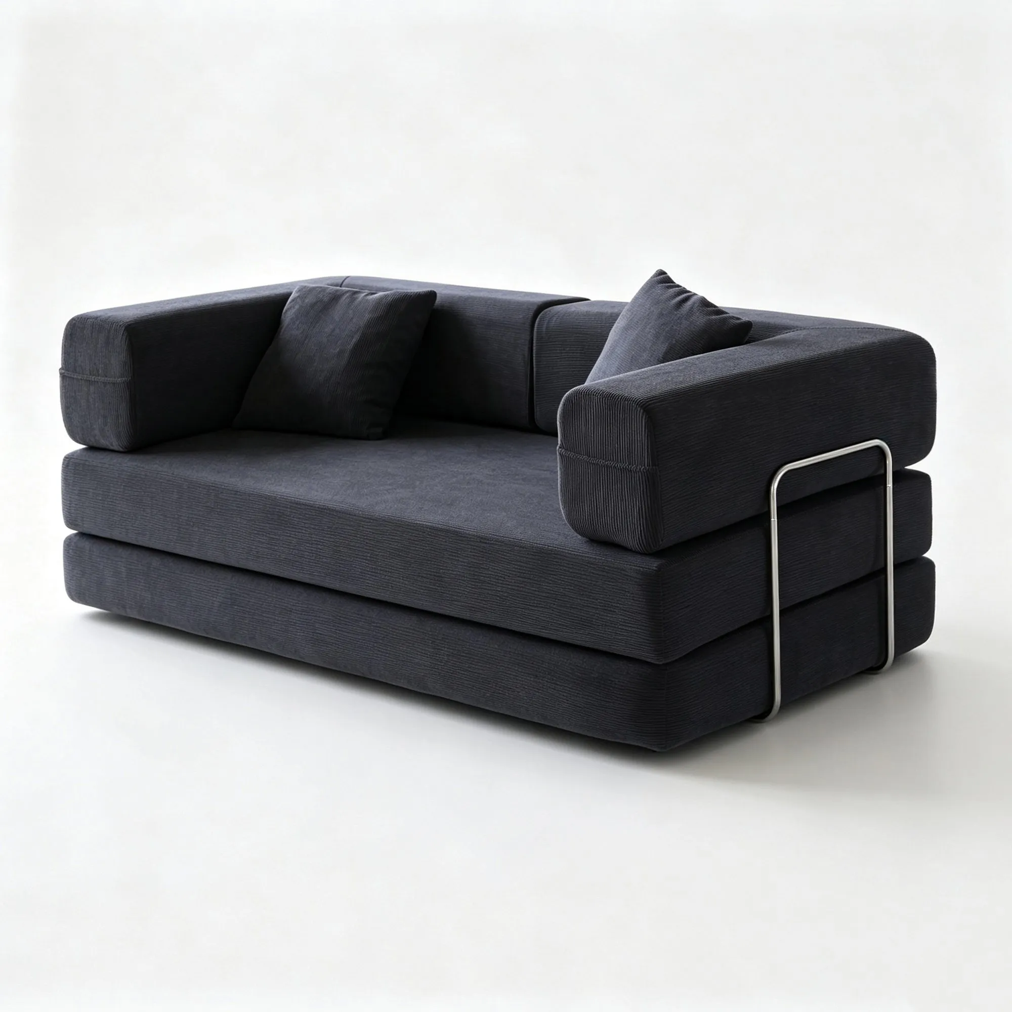Convertible Sectional Sofa Couch Memory Foam Floor Mattress Apartment Living Room Office L Shape Sofa