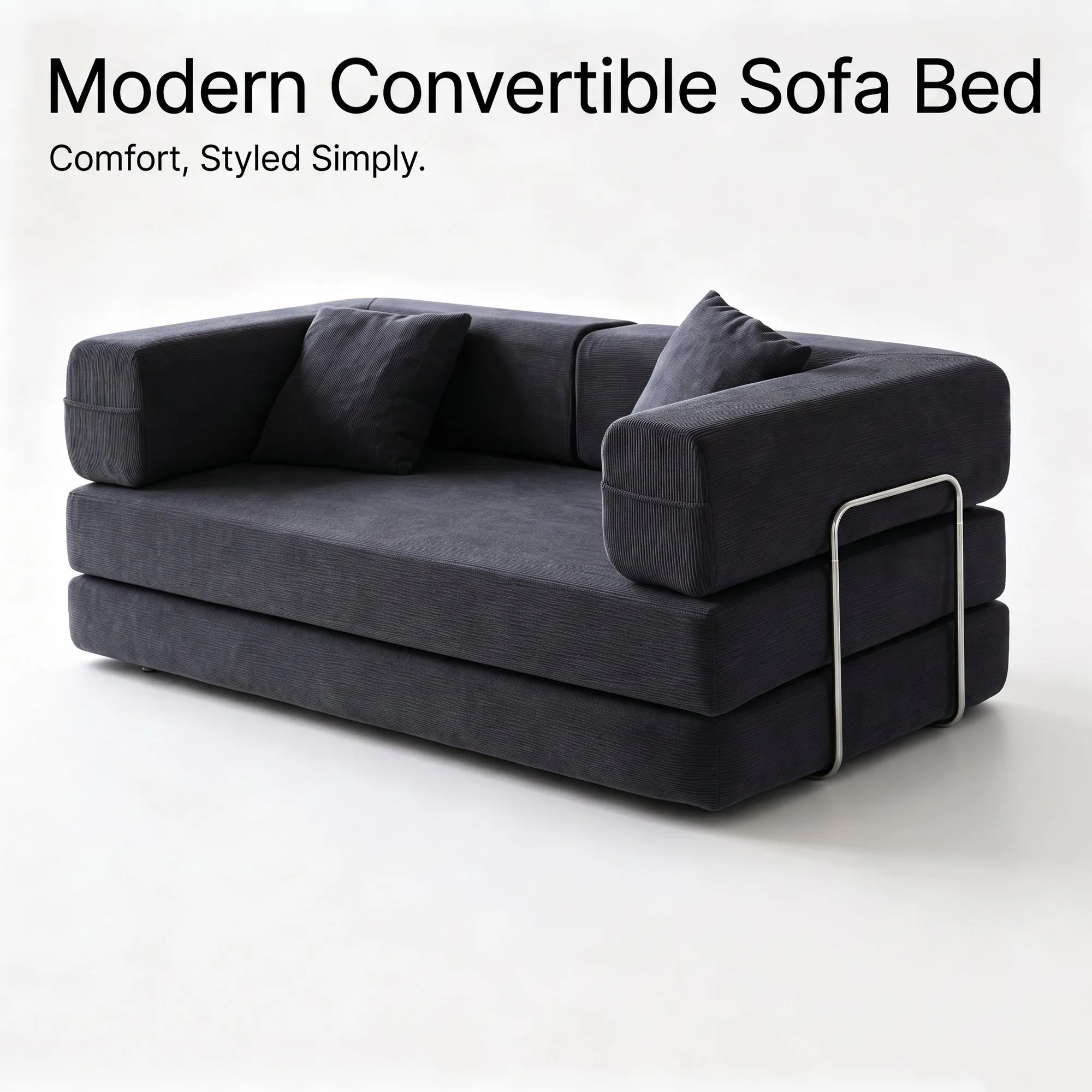 Convertible Sectional Sofa Couch Memory Foam Floor Mattress Apartment Living Room Office L Shape Sofa
