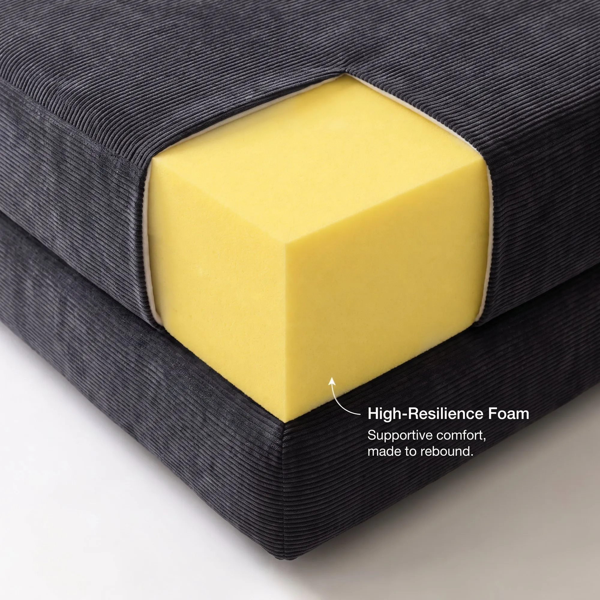Convertible Sectional Sofa Couch Memory Foam Floor Mattress Apartment Living Room Office L Shape Sofa