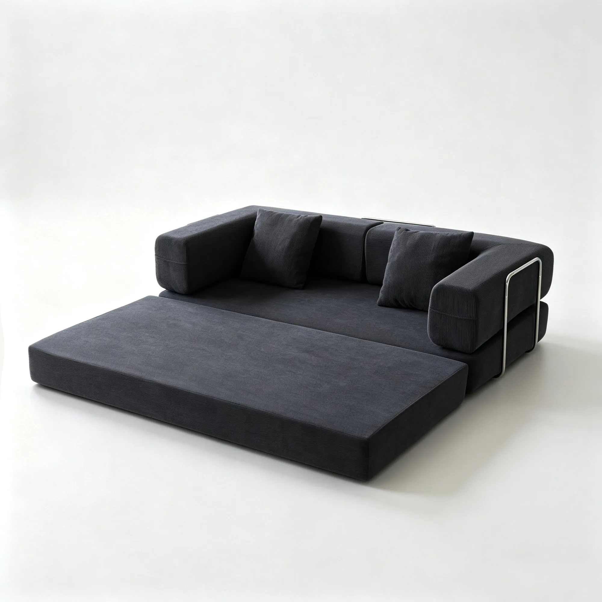 Convertible Sectional Sofa Couch Memory Foam Floor Mattress Apartment Living Room Office L Shape Sofa