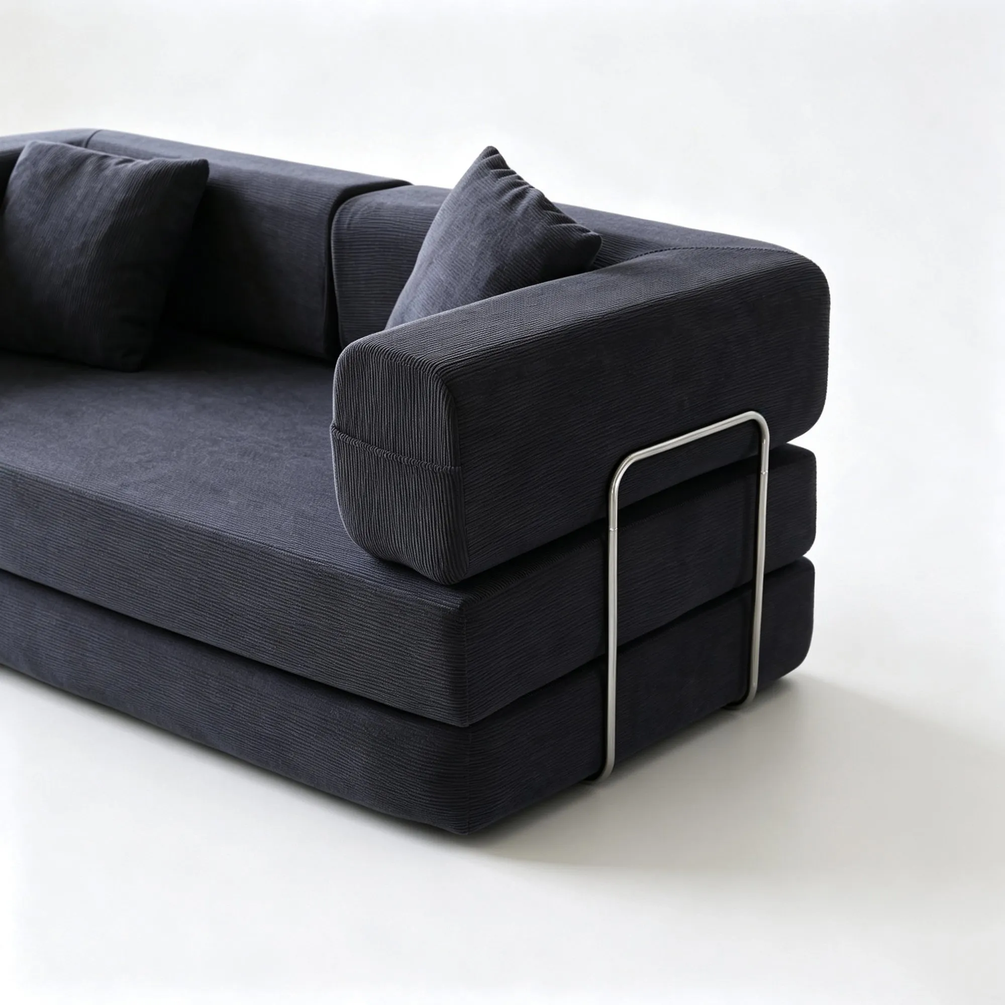 Convertible Sectional Sofa Couch Memory Foam Floor Mattress Apartment Living Room Office L Shape Sofa