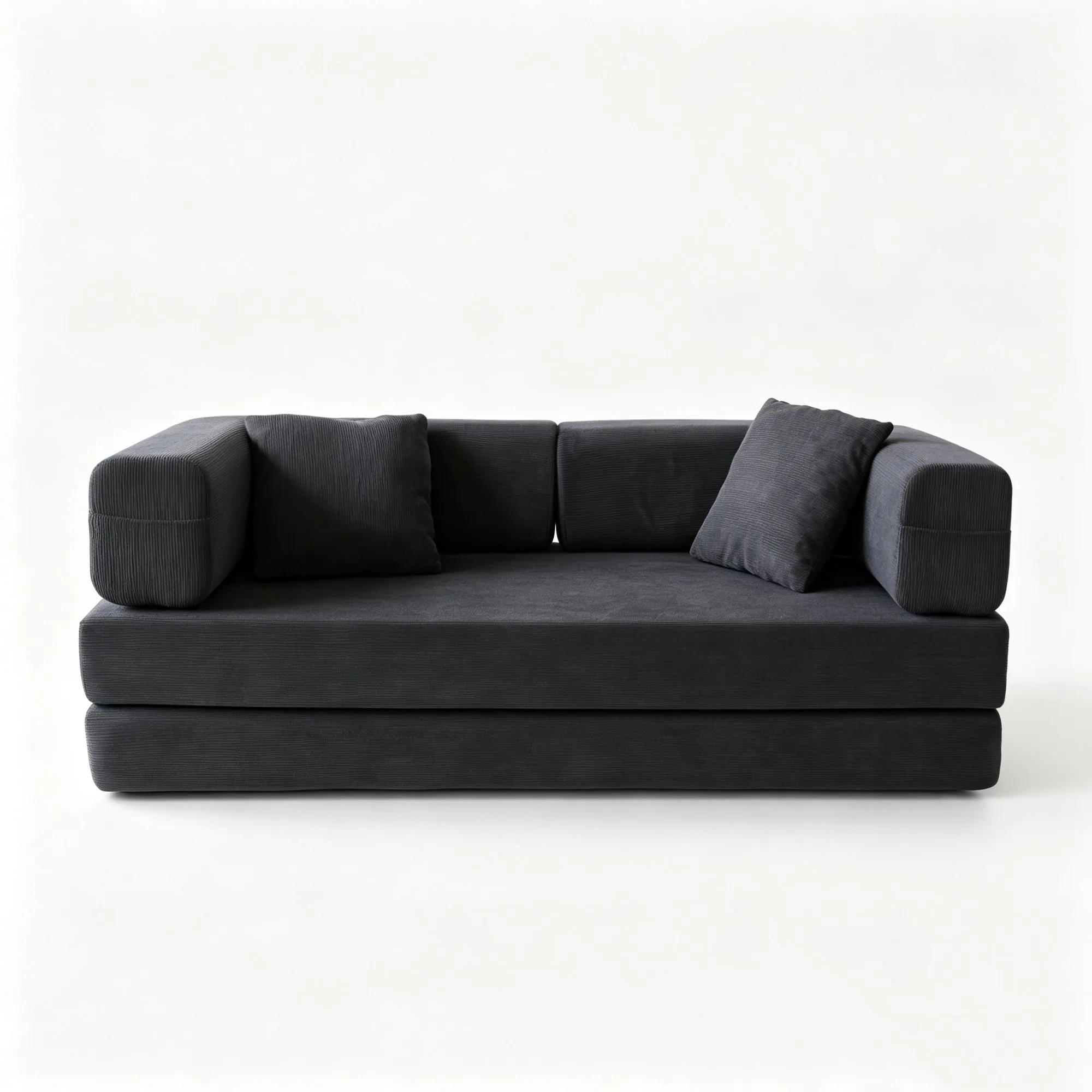 Convertible Sectional Sofa Couch Memory Foam Floor Mattress Apartment Living Room Office L Shape Sofa
