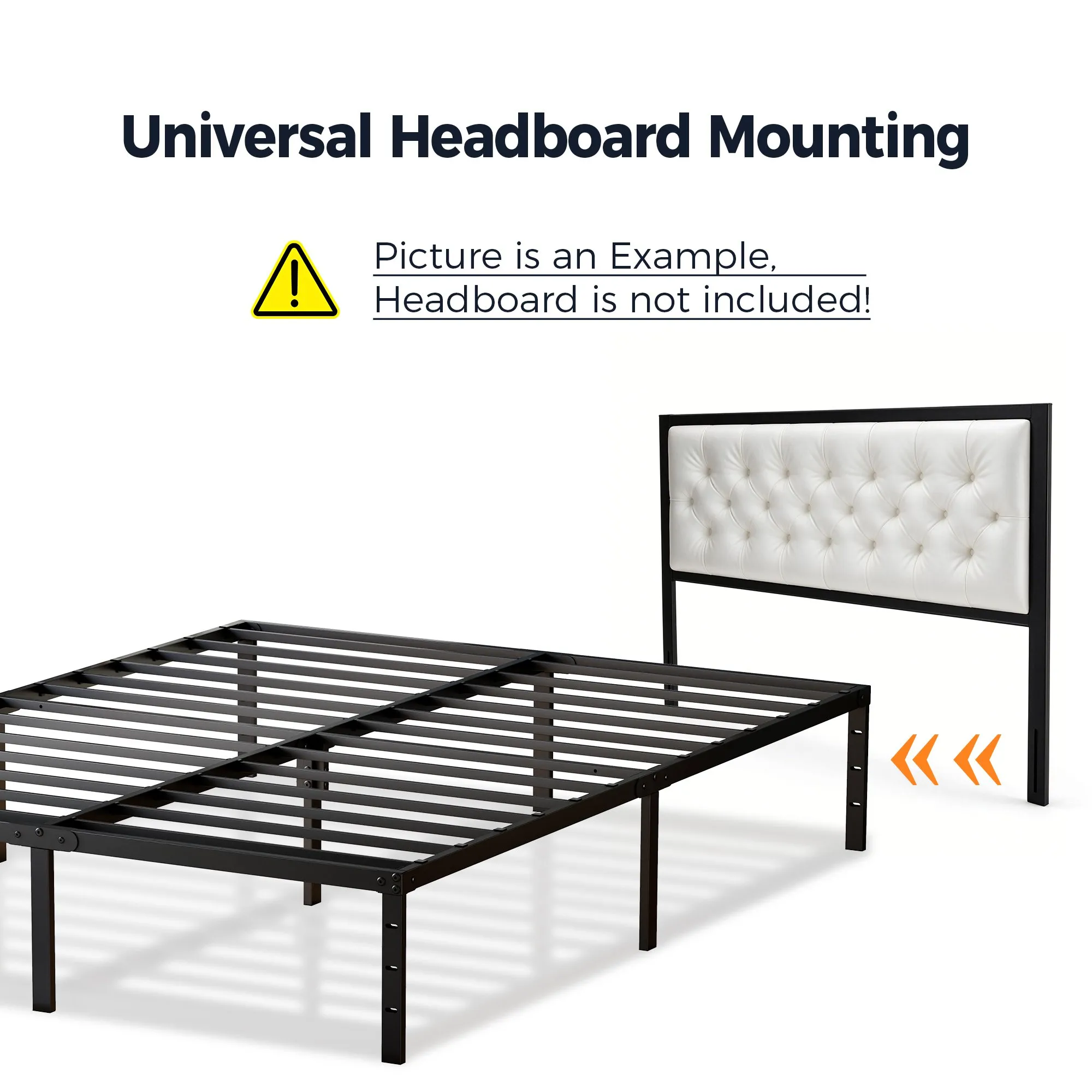 Queen Metal Bed Frame, 14-Inch Heavy Duty with Under-Bed Storage