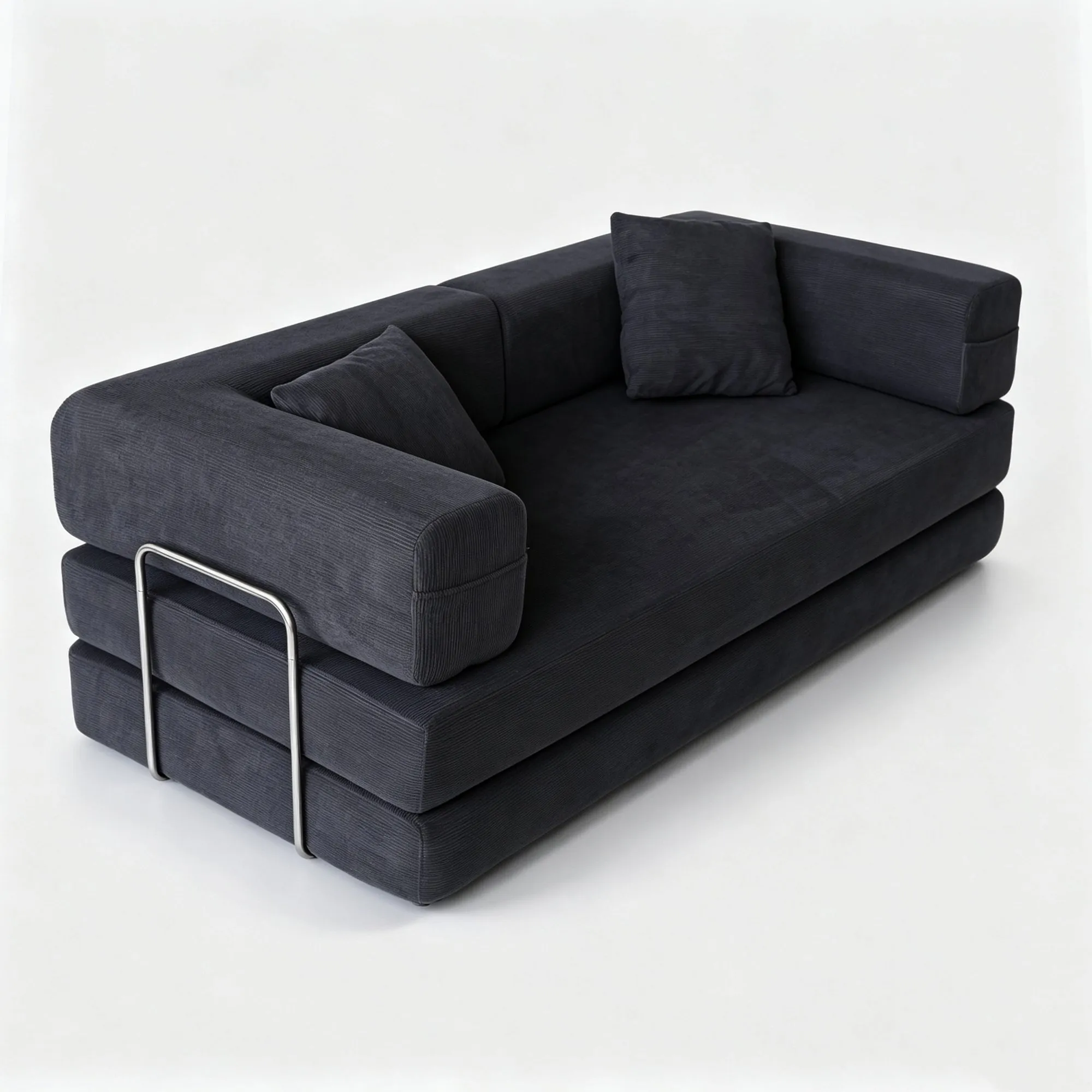 Double Corduroy Compression Sofa Bed, Multifunctional Wide-Body