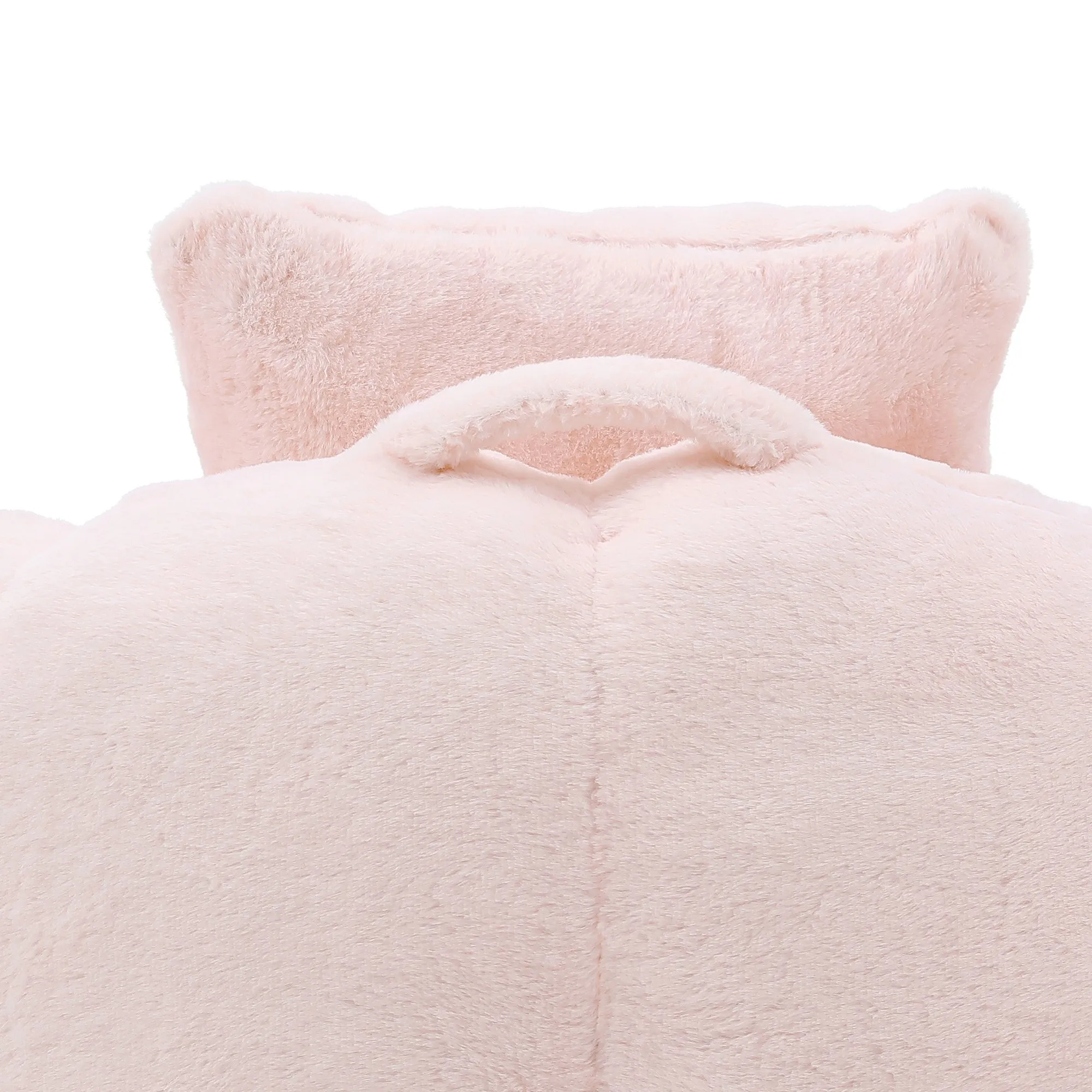 Giant Faux Fur Bean Bag Chair with Footstool for Adults