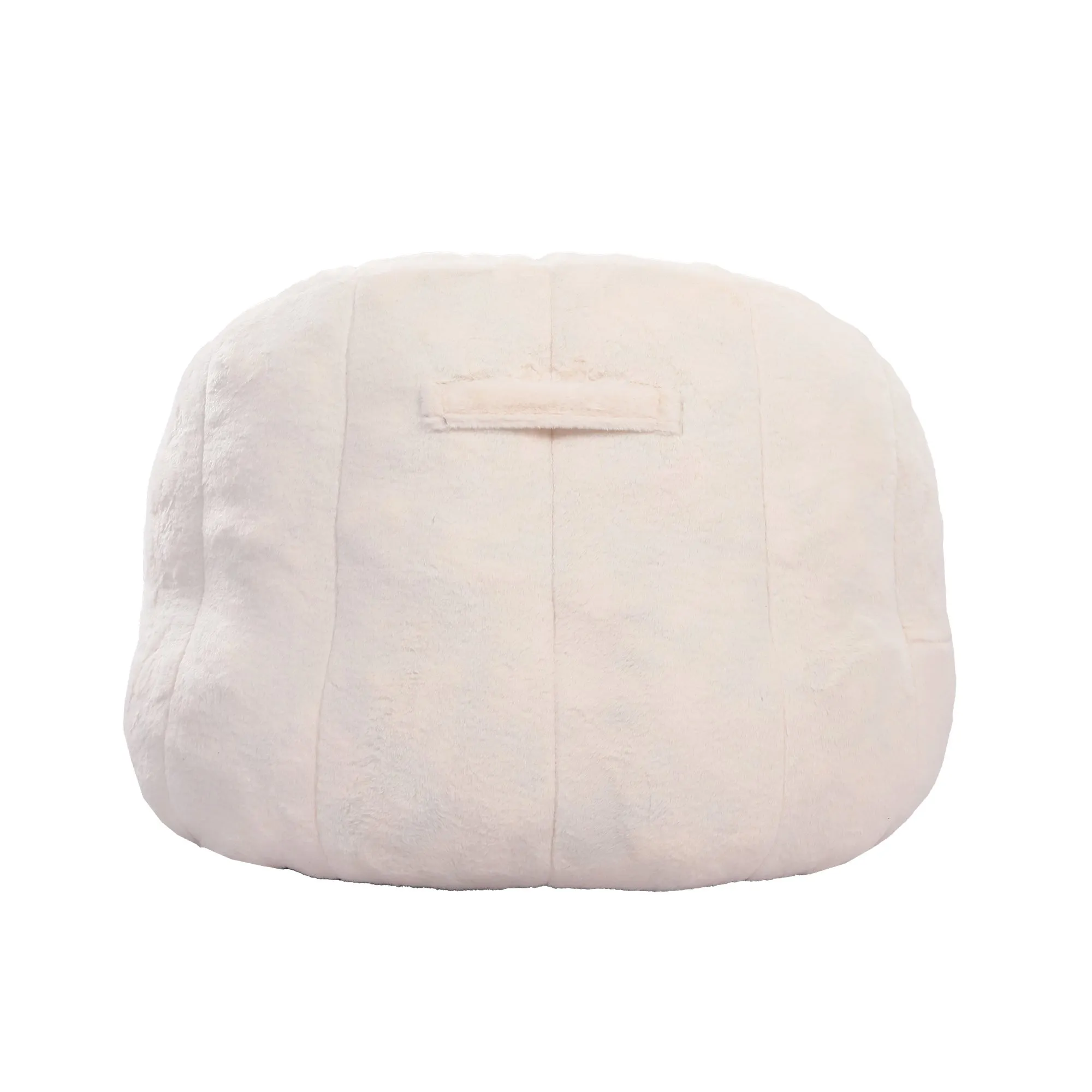 Faux Fur Bean Bag Sofa Chair with Armrests, High-Density Fill