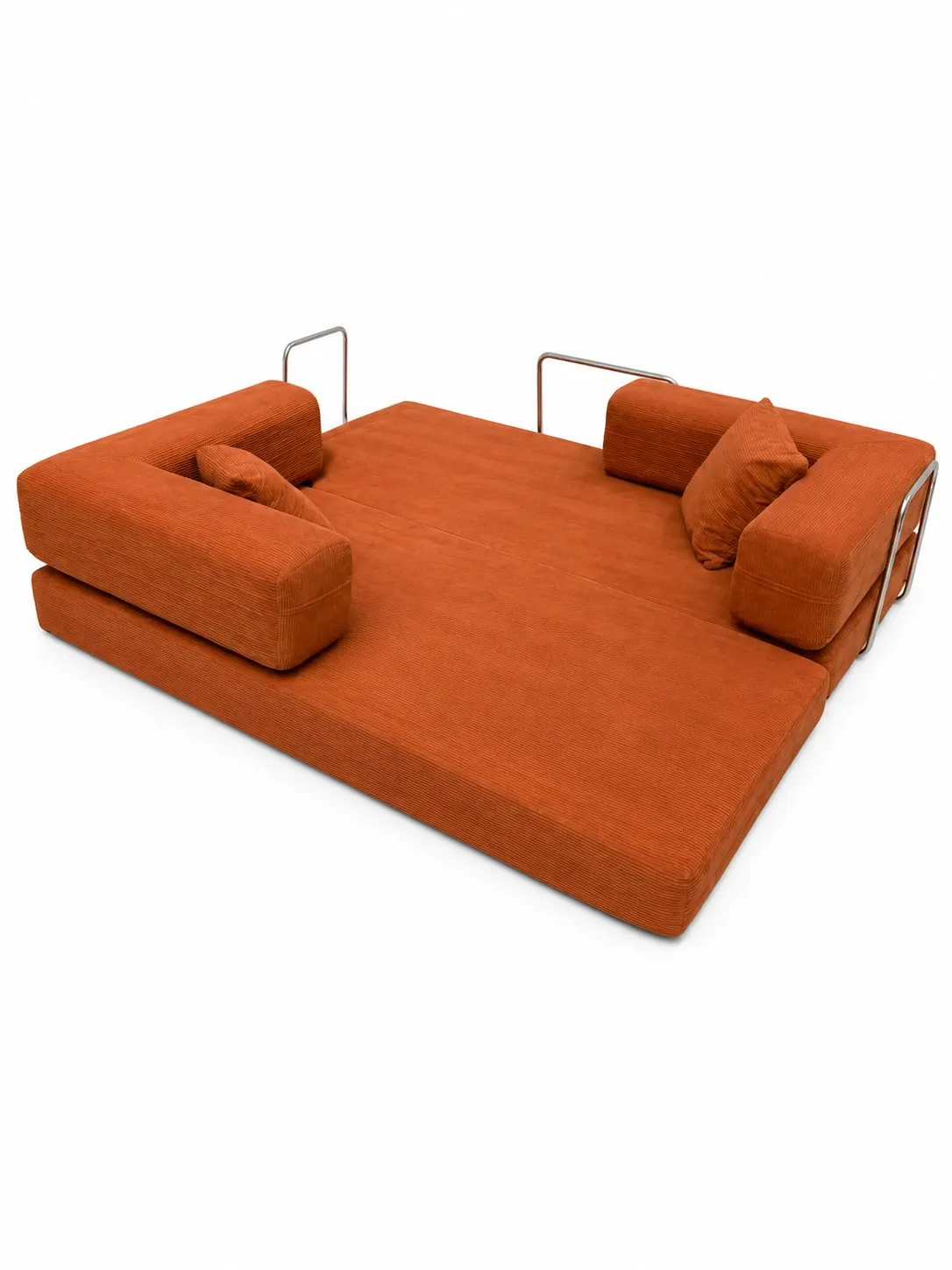 Double Foam Compression Sofa Bed, Convertible Wide-Body Floor Sofa