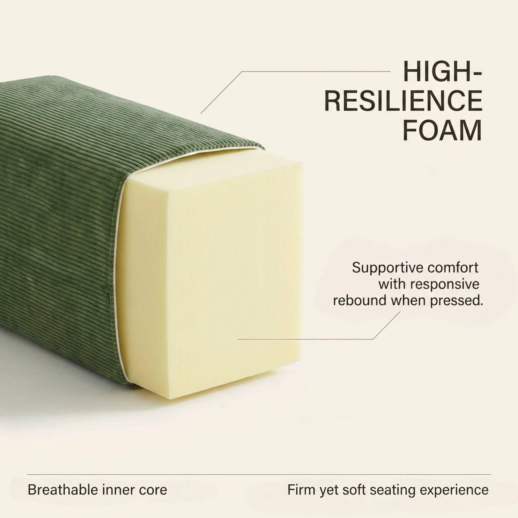Double Foam Compression Sofa Bed, Convertible Wide-Body Floor Sofa