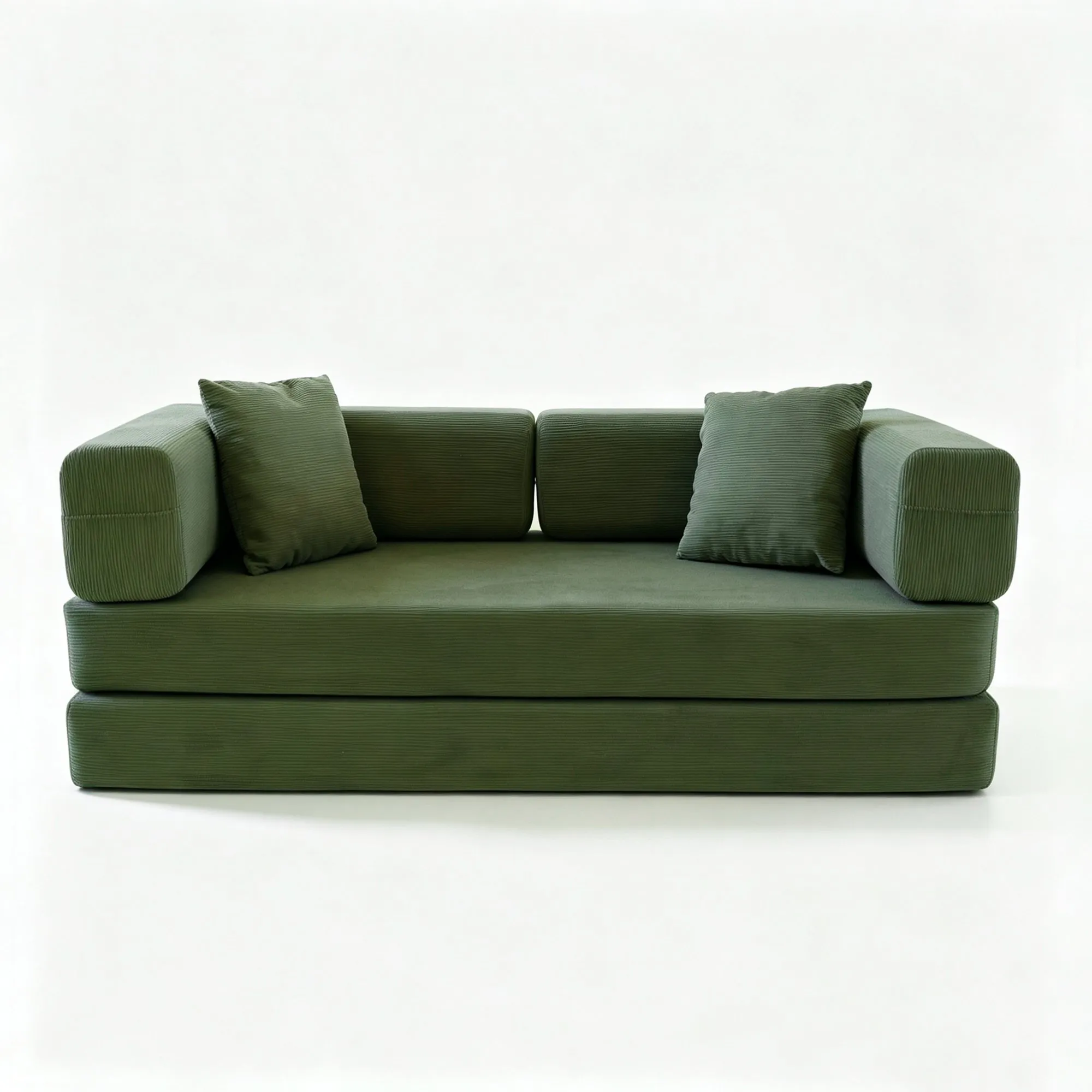 Double Foam Compression Sofa Bed, Convertible Wide-Body Floor Sofa