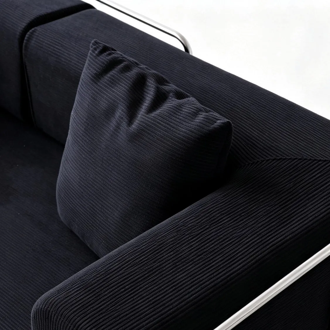 Double Corduroy Compression Sofa Bed, Convertible Floor Sofa