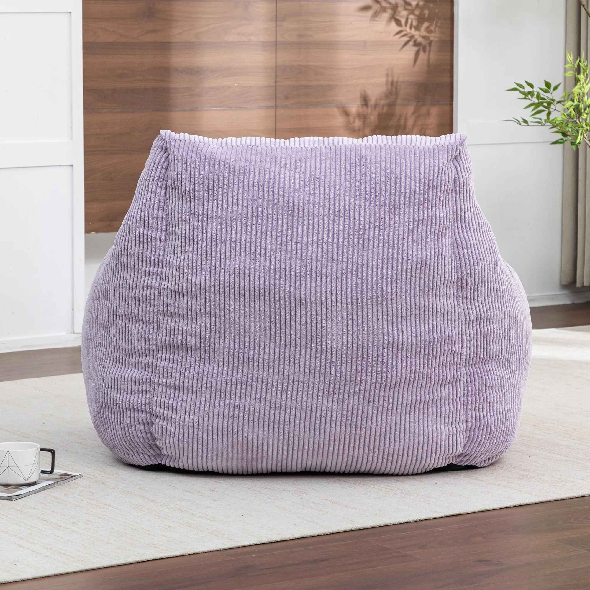 Giant Corduroy Bean Bag Sofa for Adults and Teens, Comfy Large