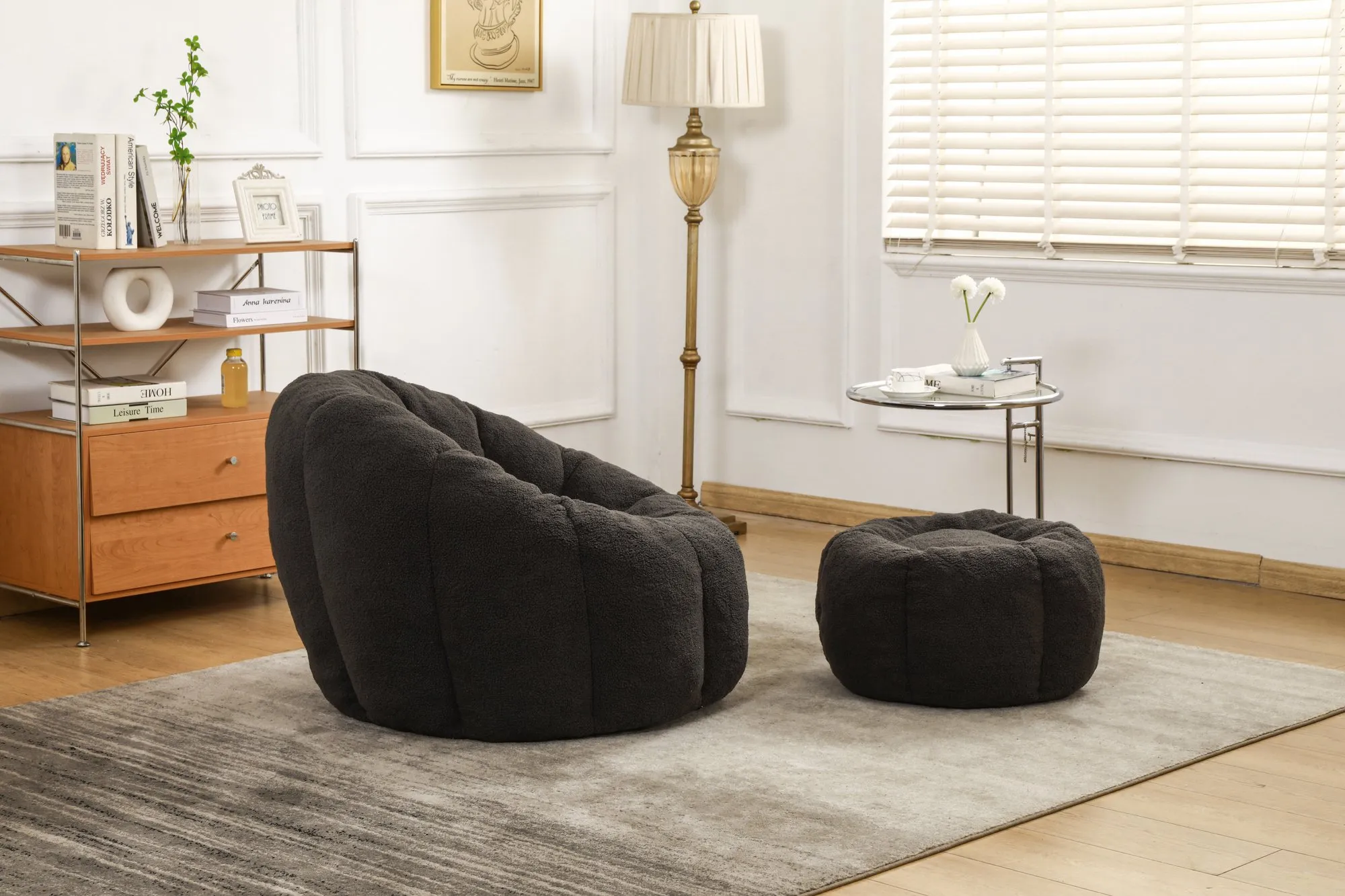Plush Teddy Sofa Chair with Memory Foam Filling, Multi-Color