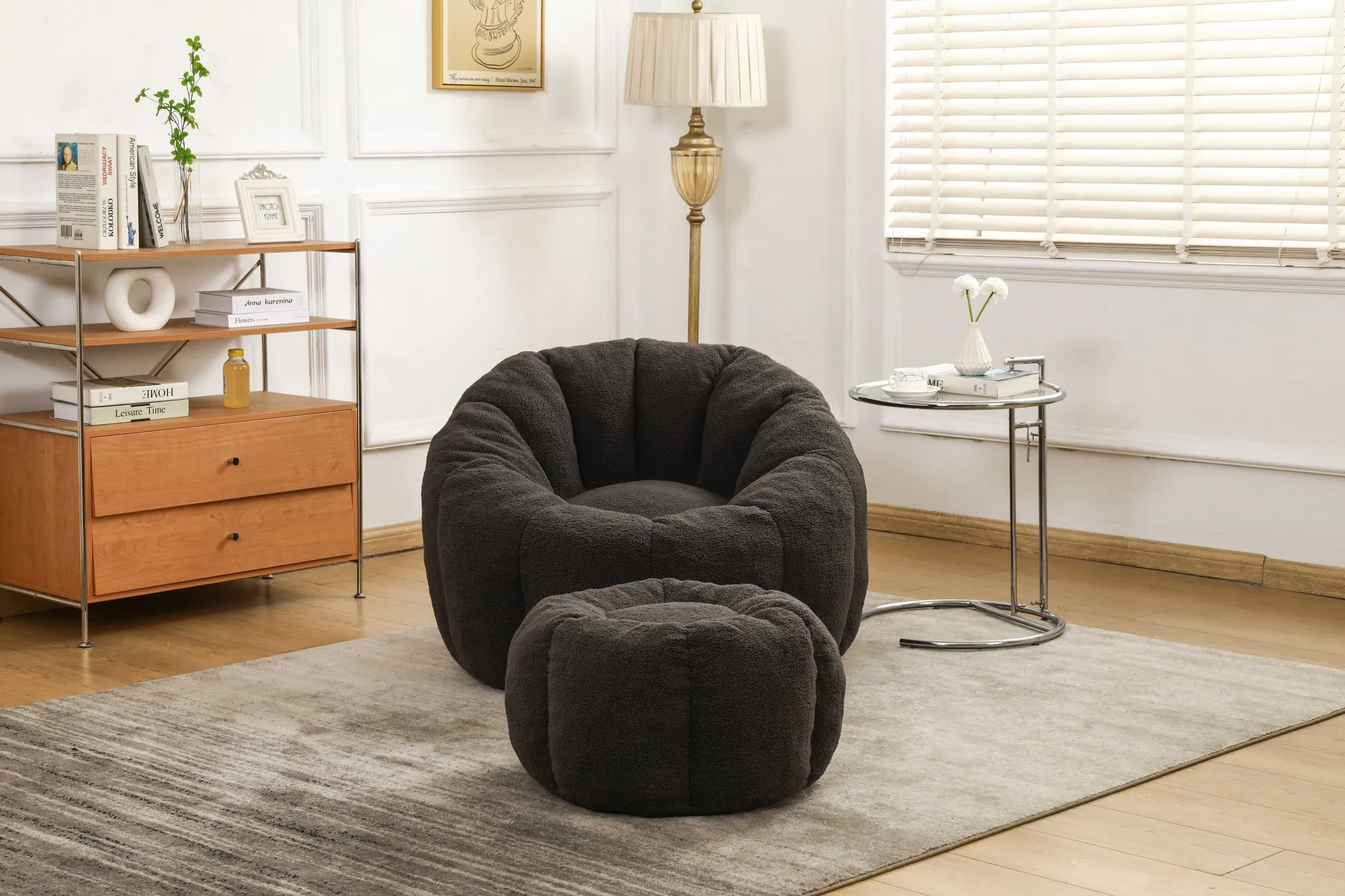 Plush Teddy Sofa Chair with Memory Foam Filling, Multi-Color