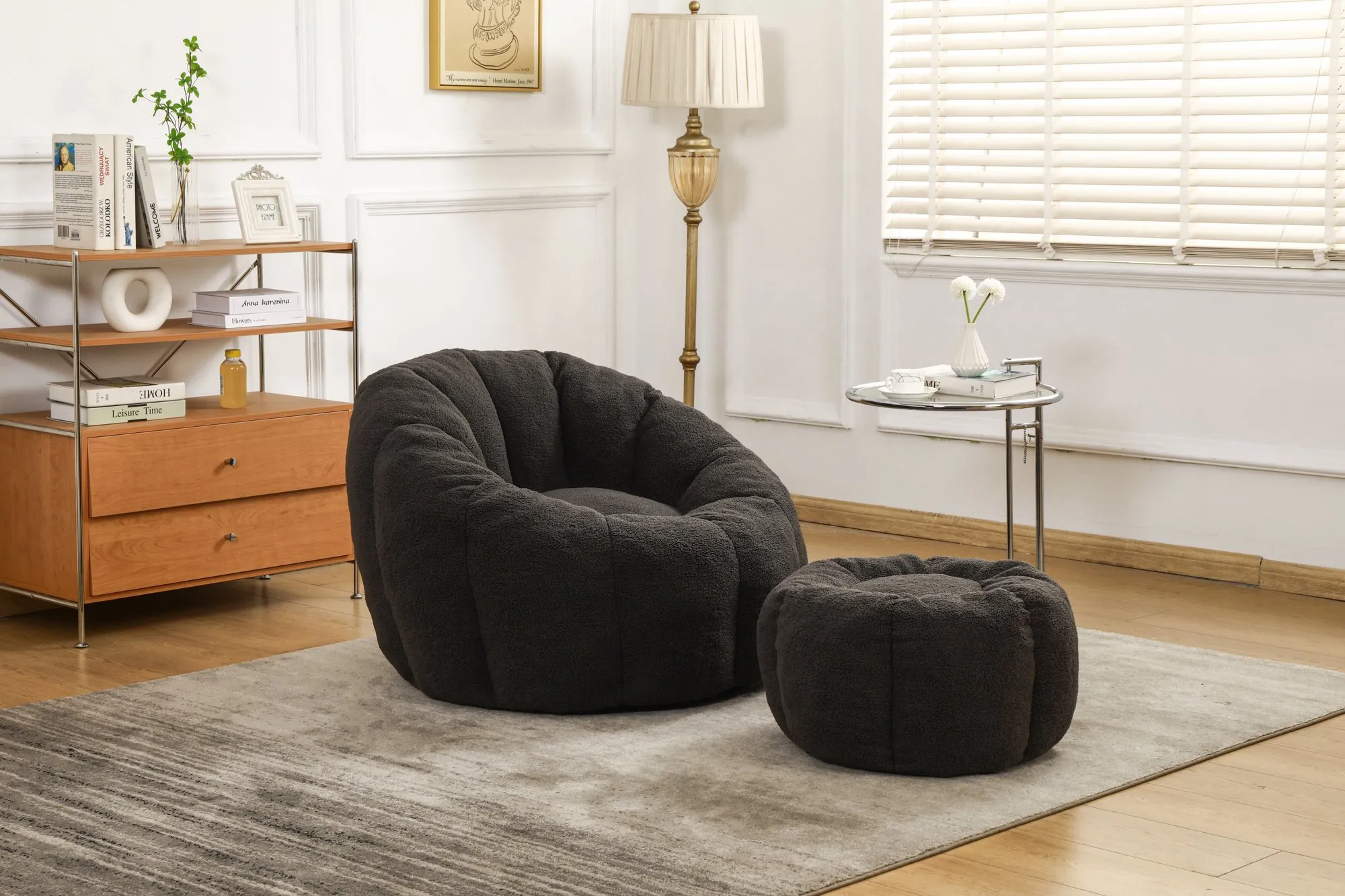 Plush Teddy Sofa Chair with Memory Foam Filling, Multi-Color