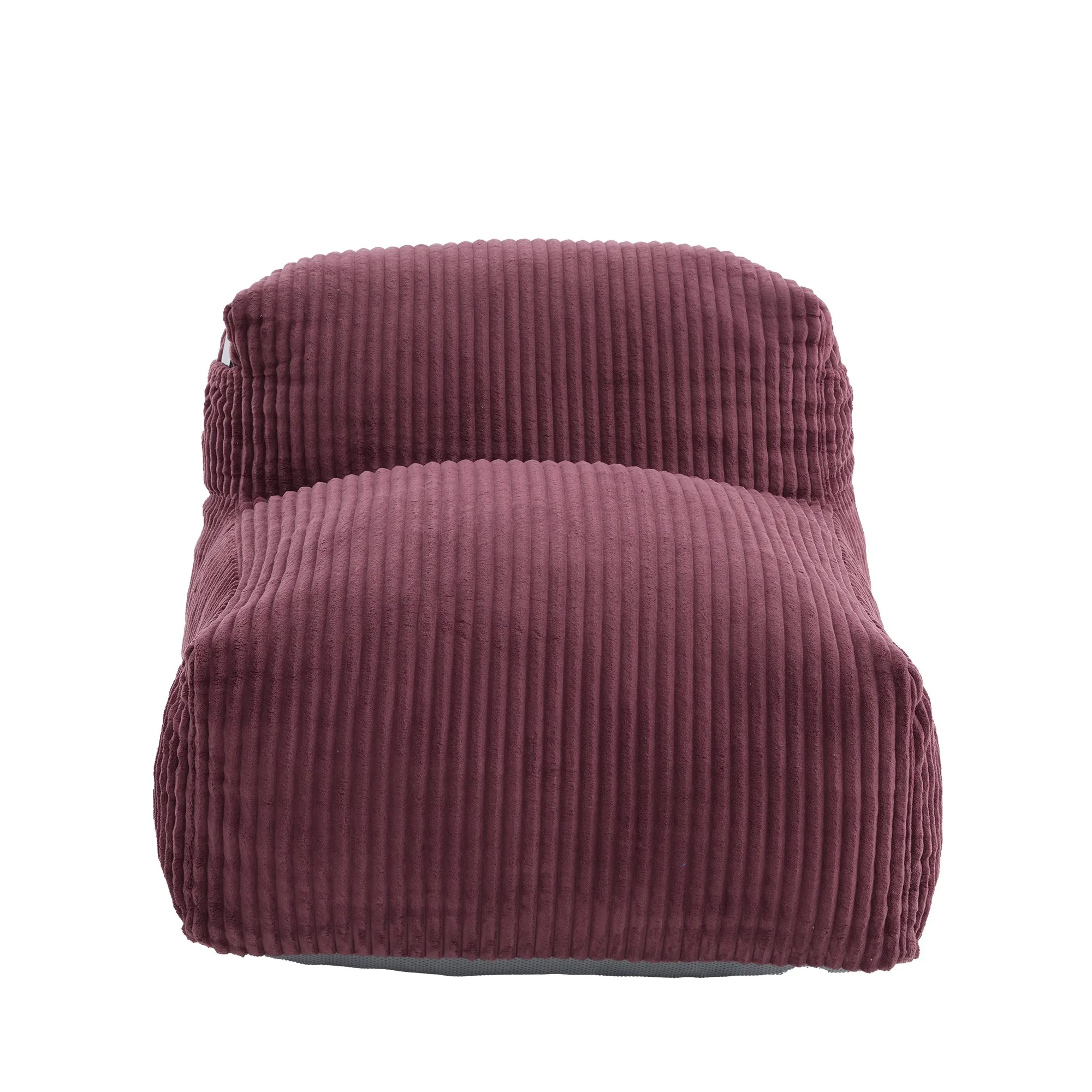 Large Corduroy Bean Bag Lounger Chair for Adults, Memory Foam