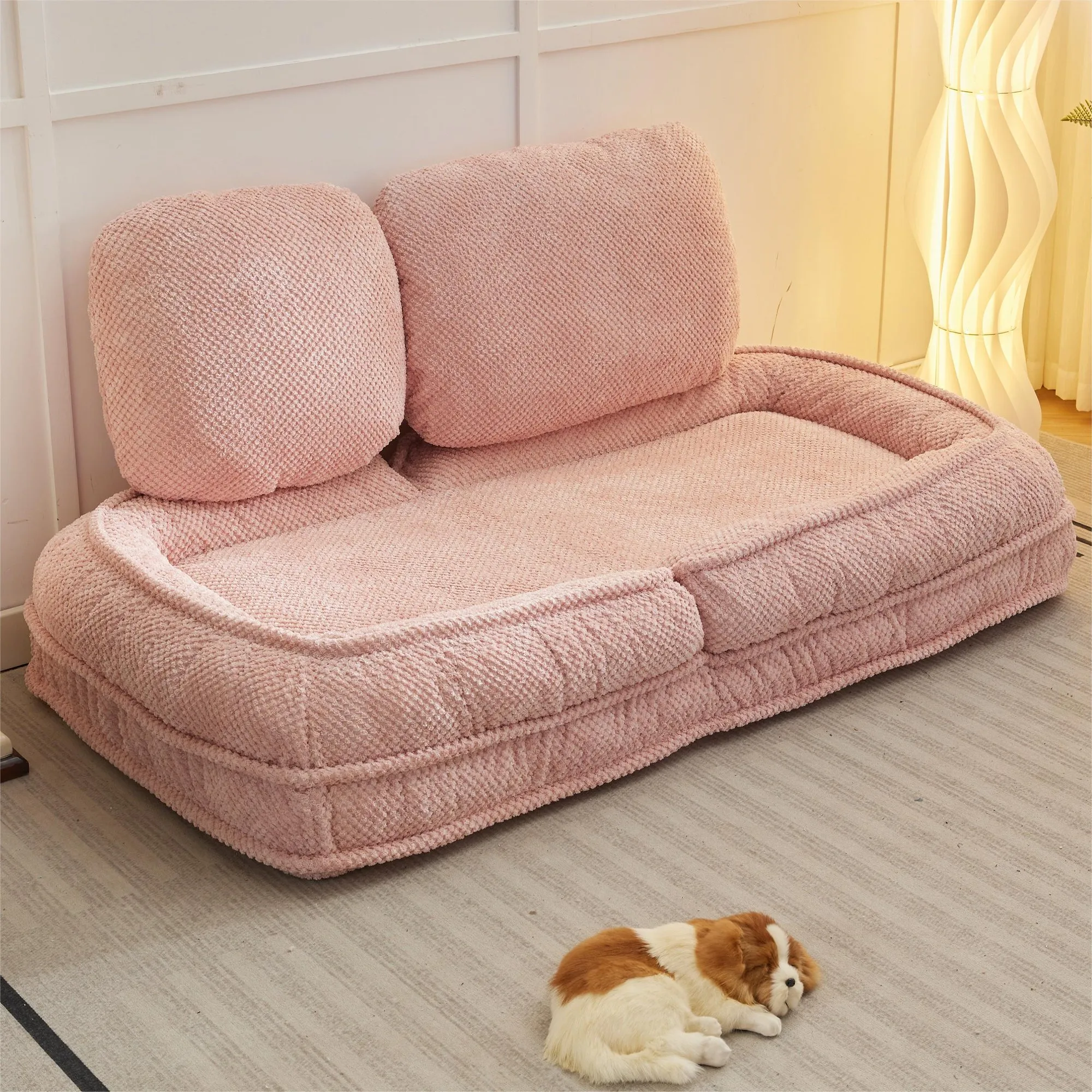 Human Dog Bed Lounger, 5-Position Adjustable Lazy Sofa Couch