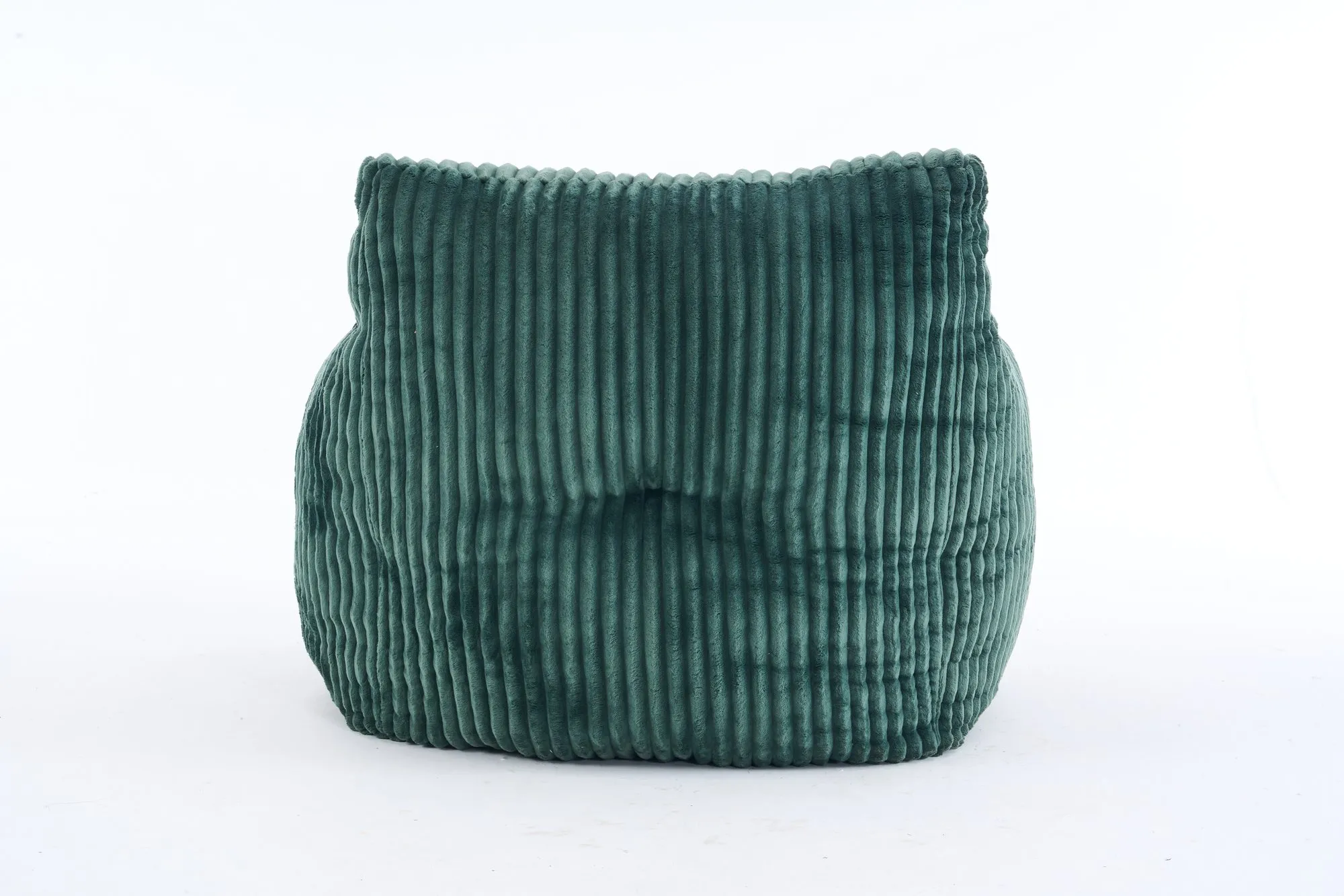 010-Soft Fluffy Corduroy Fabric Bean Bag Chair Filled With Memory Sponge,Green