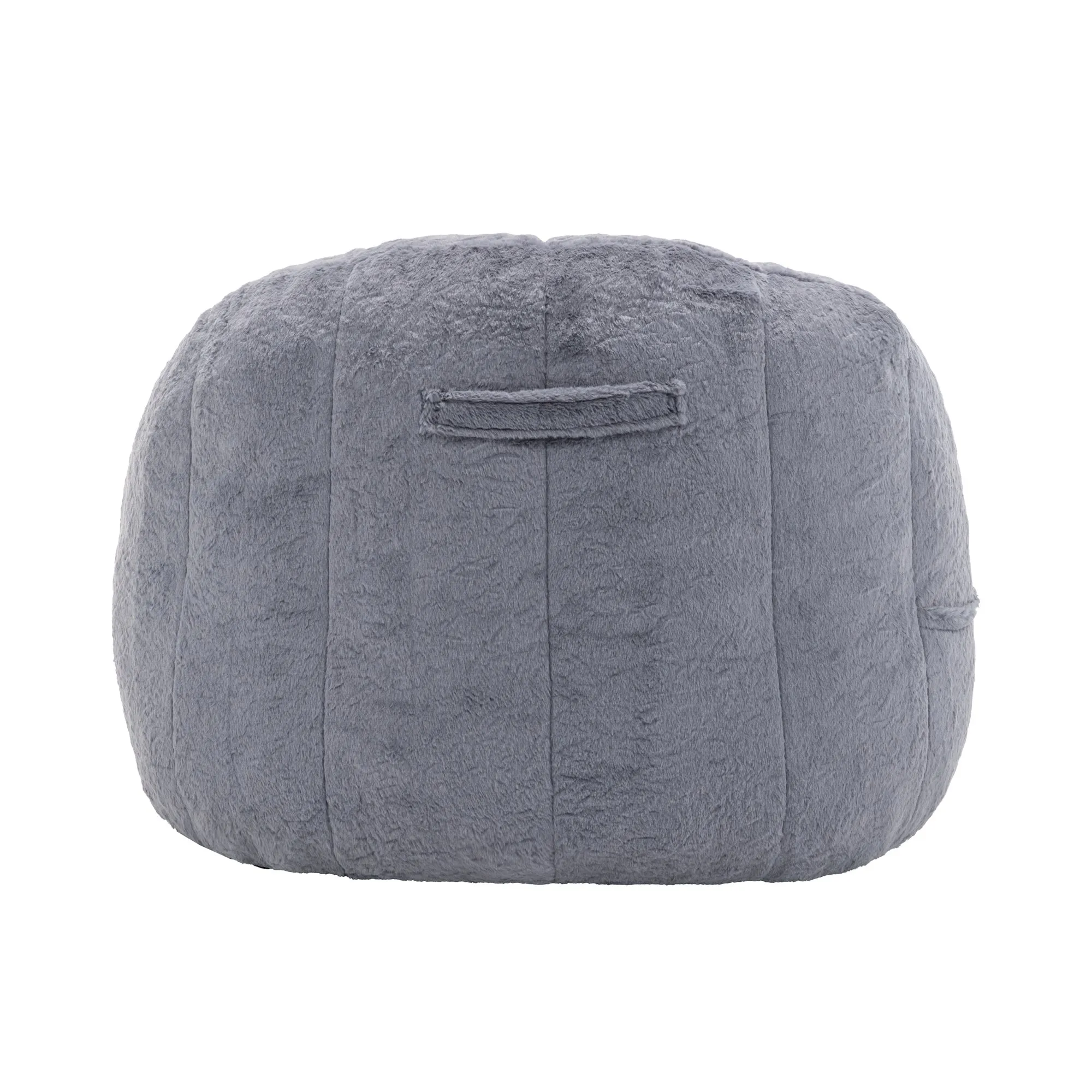 Faux Fur Bean Bag Sofa Chair with Armrests, High-Density Fill
