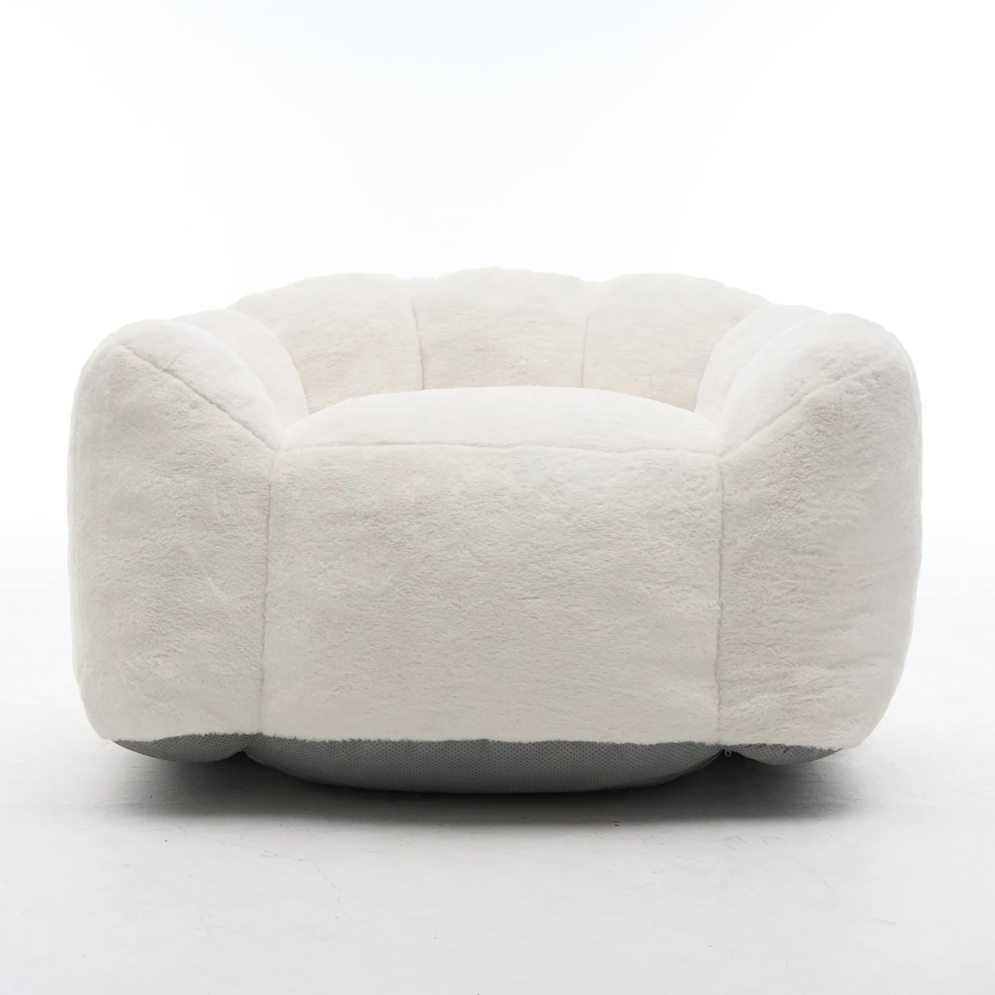Large Petal Cloud Lazy Sofa Chair, Microsuede Upholstered